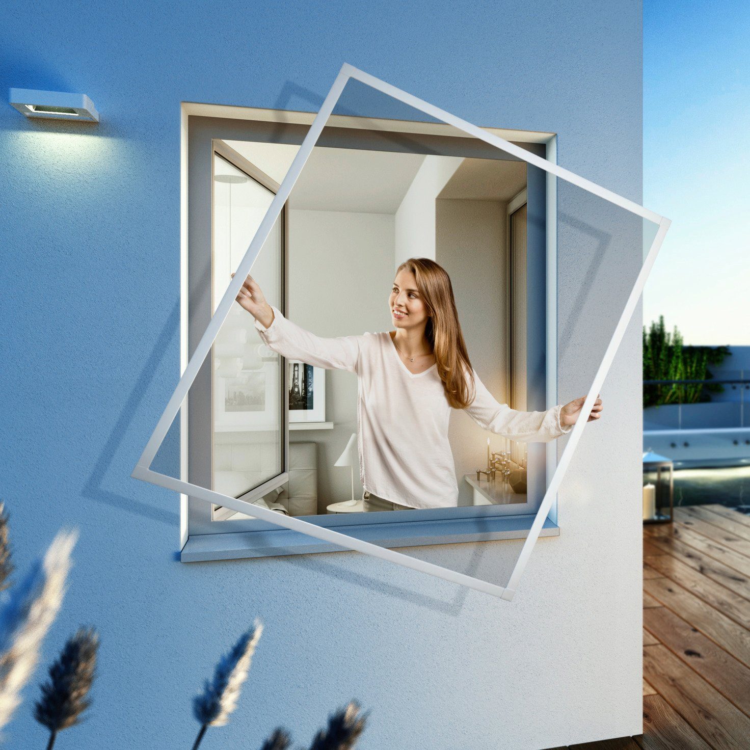 Windhager Insektenschutz-Fensterrahmen EXPERT Spannrahmen, BxH: 100x120 günstig online kaufen
