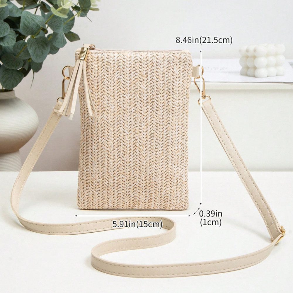 Zaewry Handtasche Damen Durchbrochen Blumen, Gewebte Blumen Umhängetasche, Crossbody Bag für Arbeit Schule Shopper Lässige Täglich