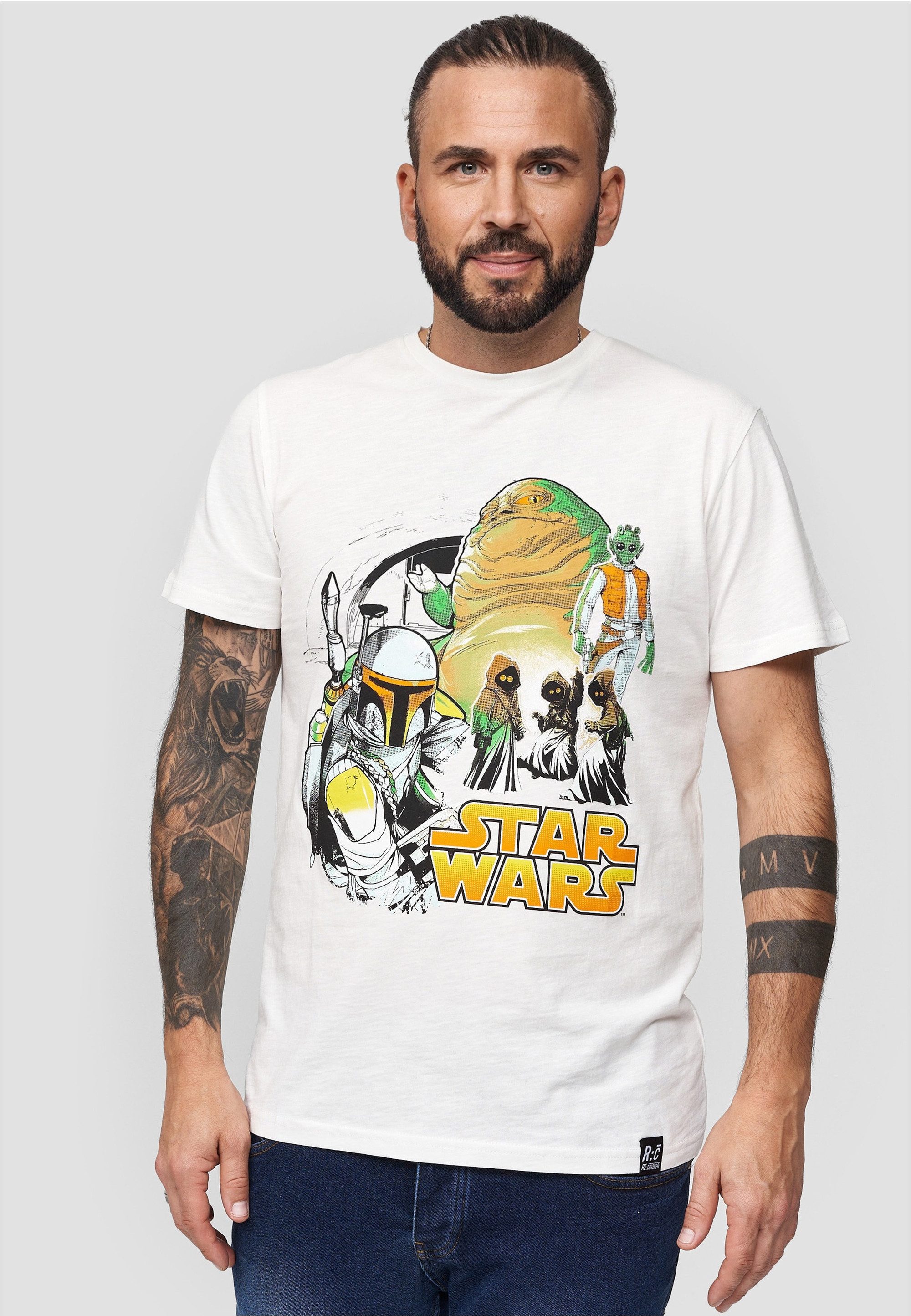 Recovered T-Shirt Star Wars Jaba Group (1-tlg) mit coolem Star Wars-Print