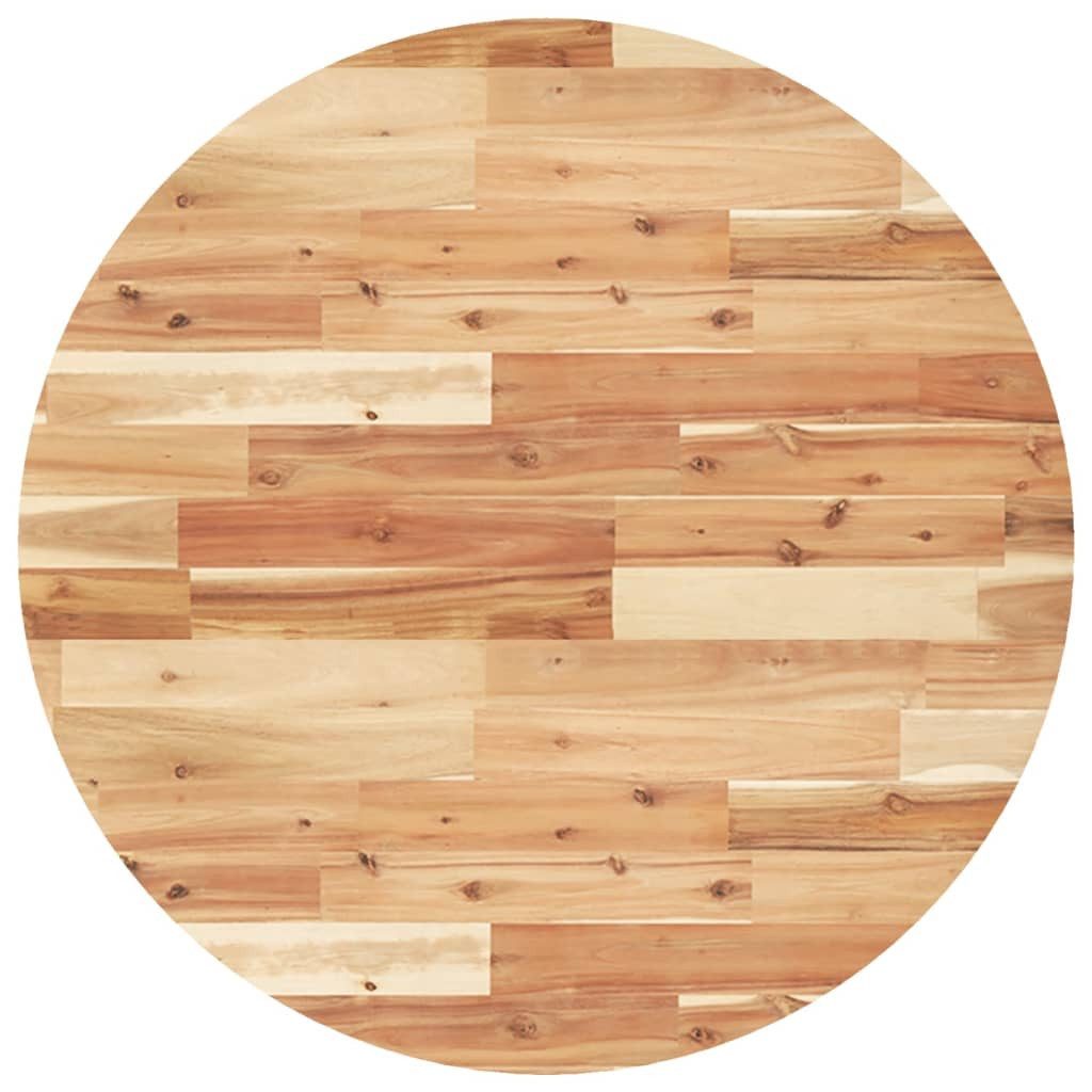 vidaXL Tischplatte Tischplatte Rund Ø80x2 cm Massivholz (1 St)