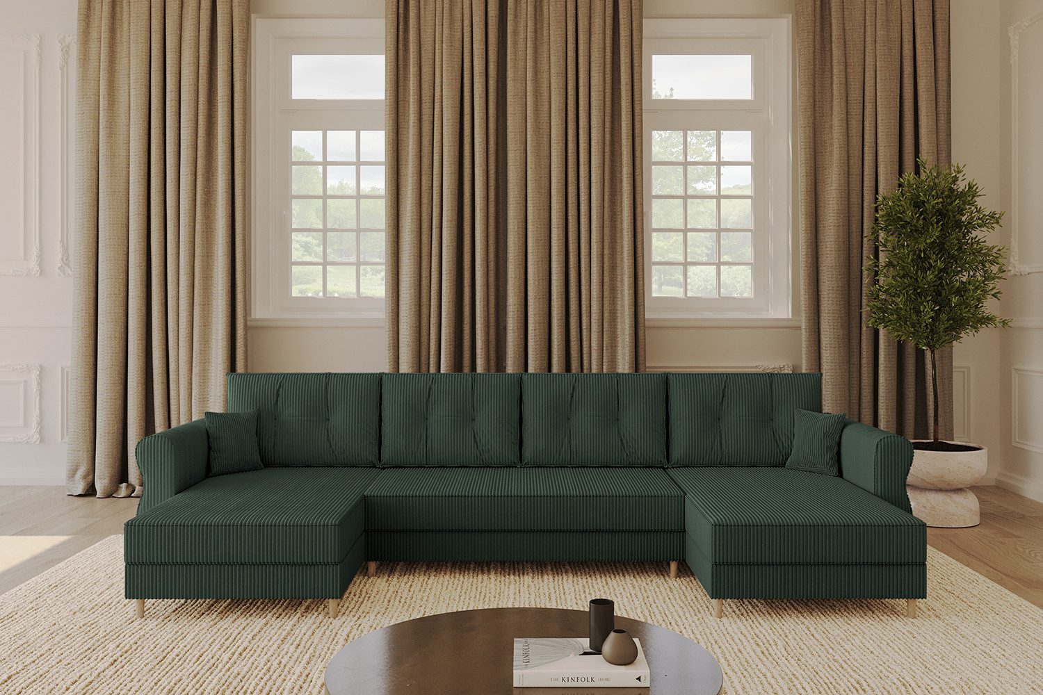 ALTDECOR Wohnlandschaft APOL-U, Couch mit Schlaffunktion, günstig online kaufen