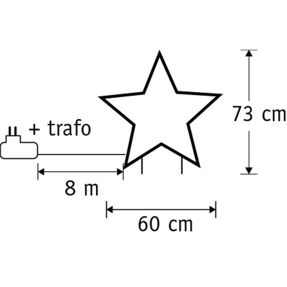 edelman LED Stern Garden d light Neon Gartenstecker schwarz, LED fest integ günstig online kaufen