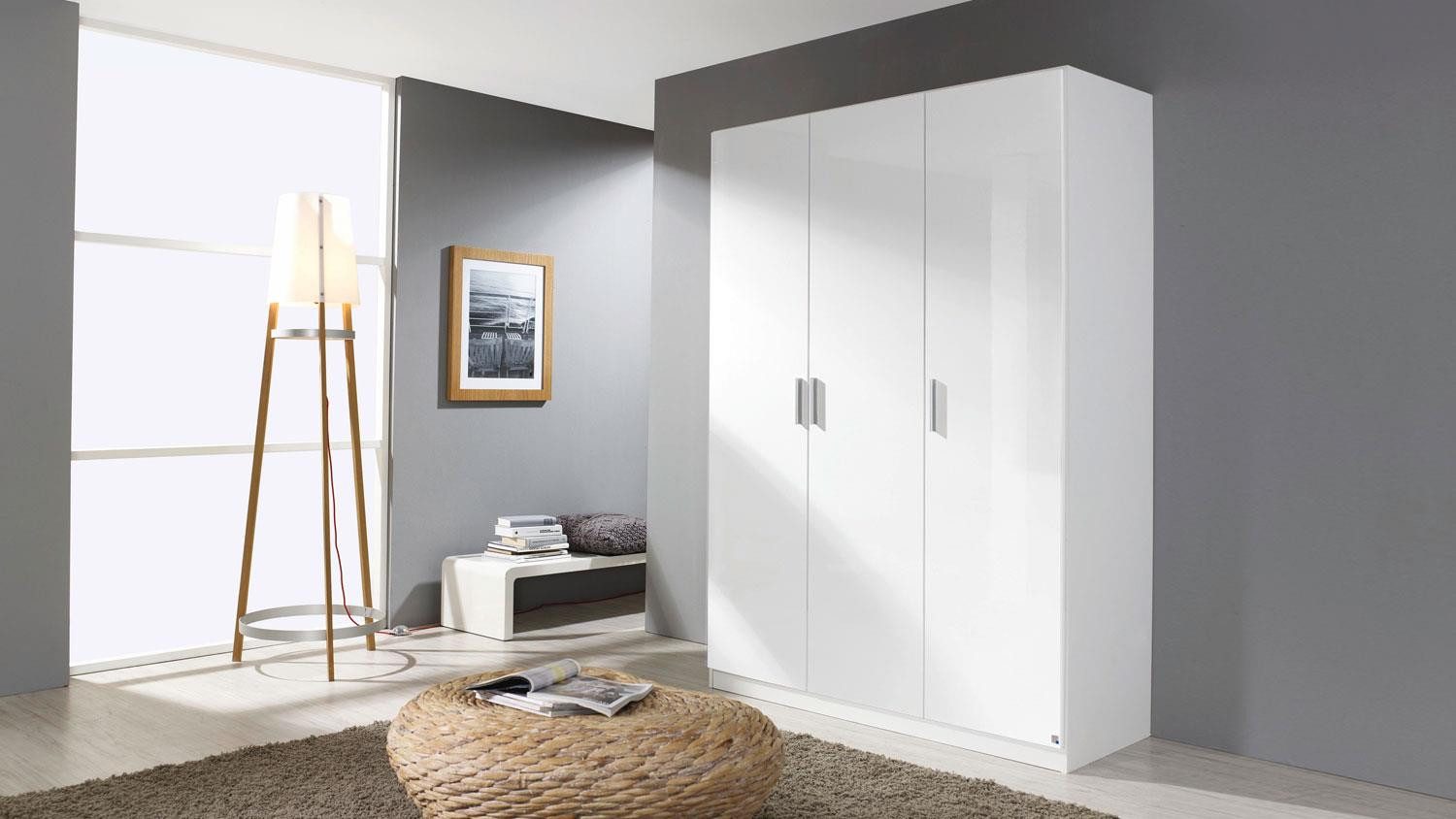 rauch Kleiderschrank Kleiderschrank Celle Schrank ca.136x197 cm weiß hochglanz