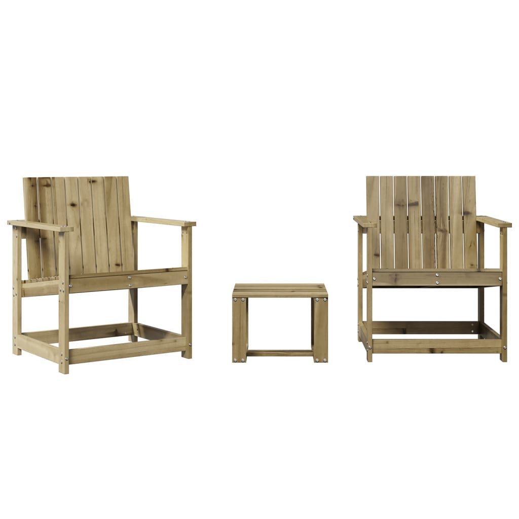 vidaXL Gartenstuhl 3-tlg. Garten-Lounge-Set Kiefernholz Imprägniert günstig online kaufen