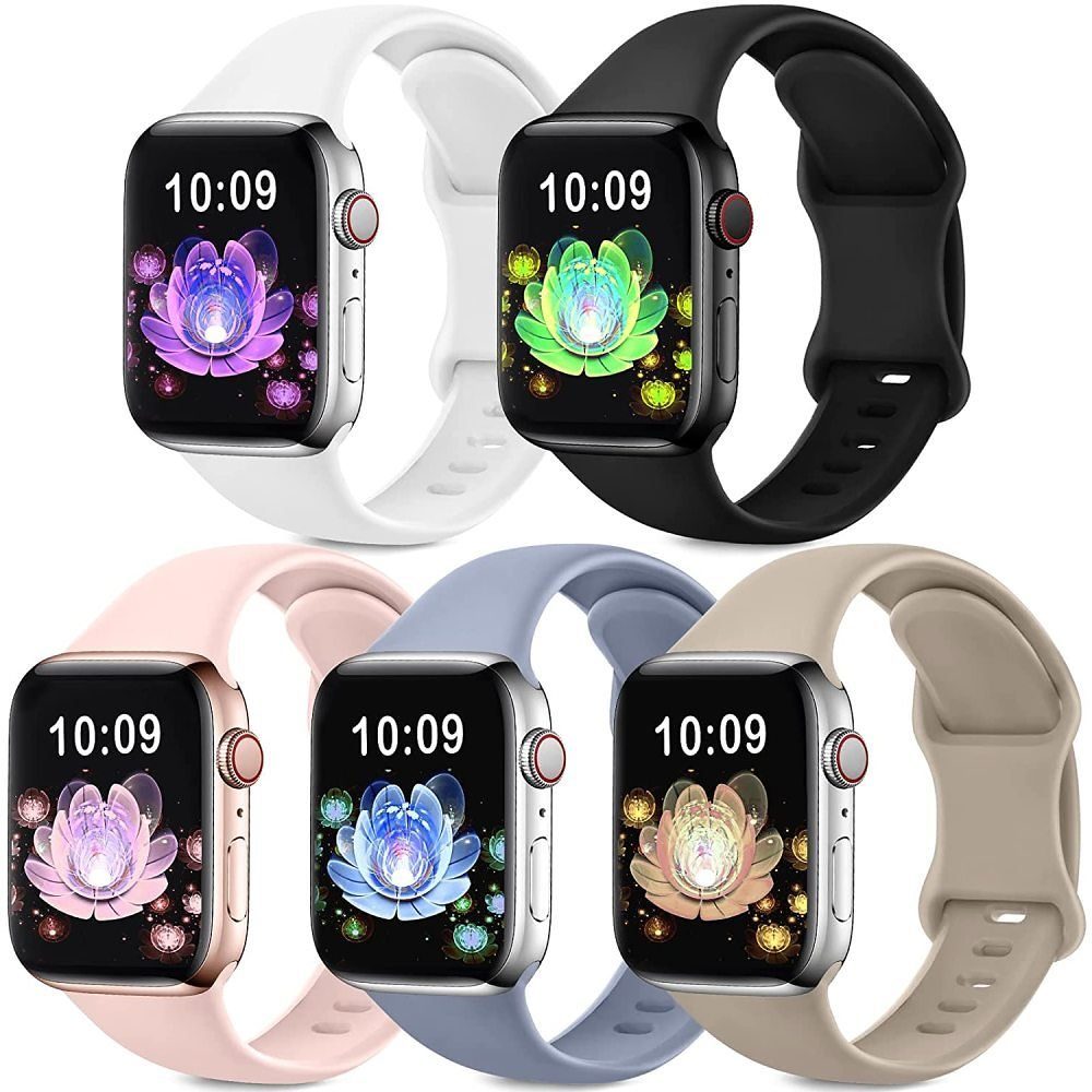 Kompatibel Armband 5 Apple mit Watch Stück Ersatzbänder Armband GelldG Smartwatch-Armband