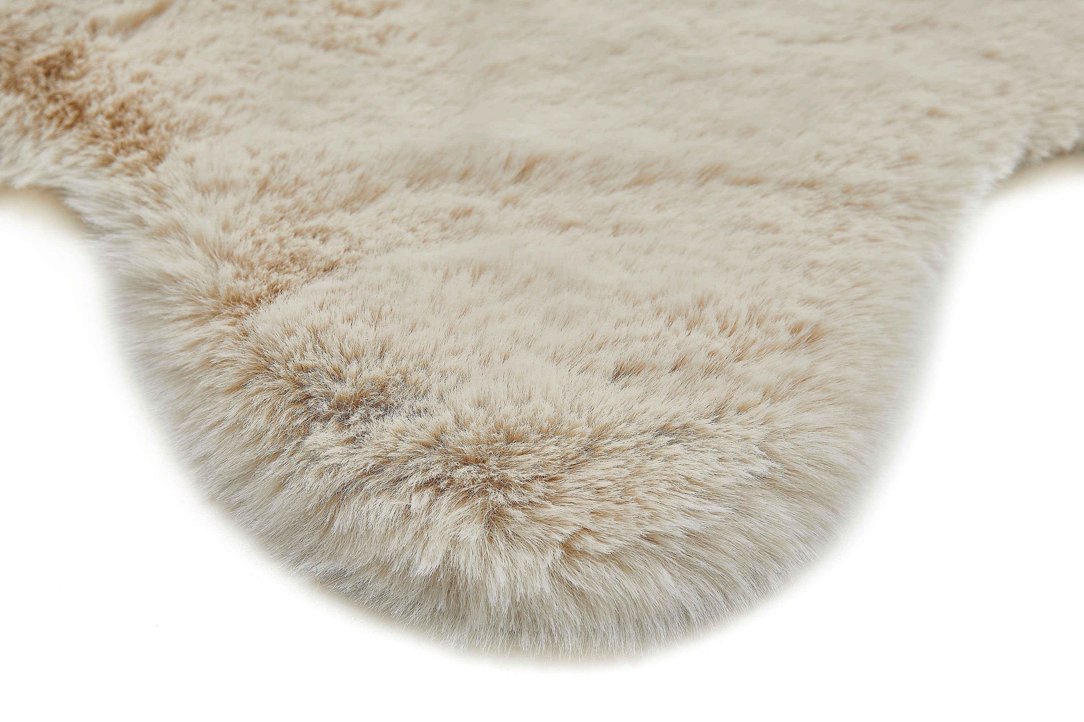 Fellteppich living, waschbar Novara, weicher Kunstfell, besonders fellförmig, LUXOR Kaninchenfell-Haptik, Höhe: Hochflor, creme mm, 30