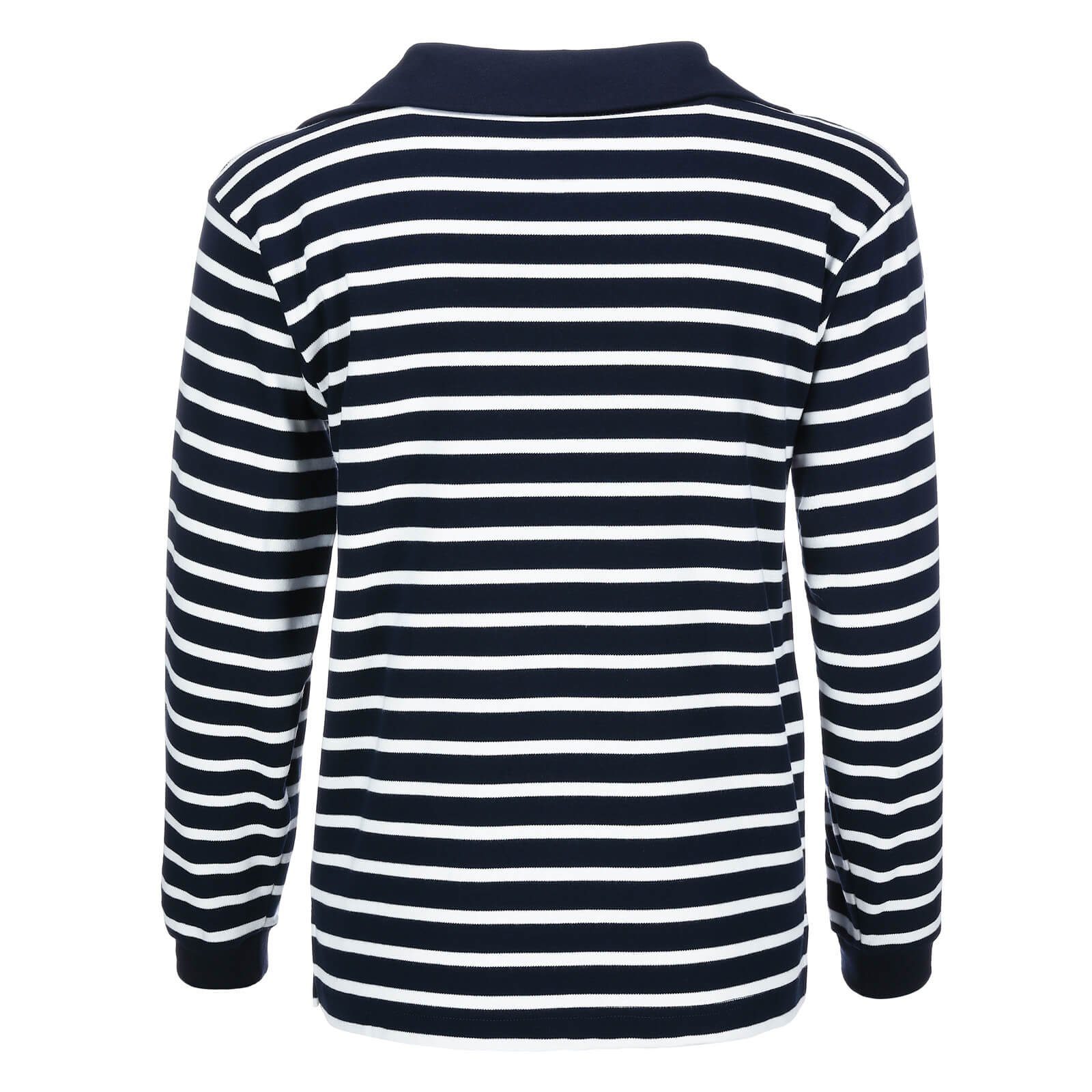 modAS Langarmshirt 22006 Damen Troyer-Shirt Maritim mit Streifen - Streifenshirt aus Baumwolle