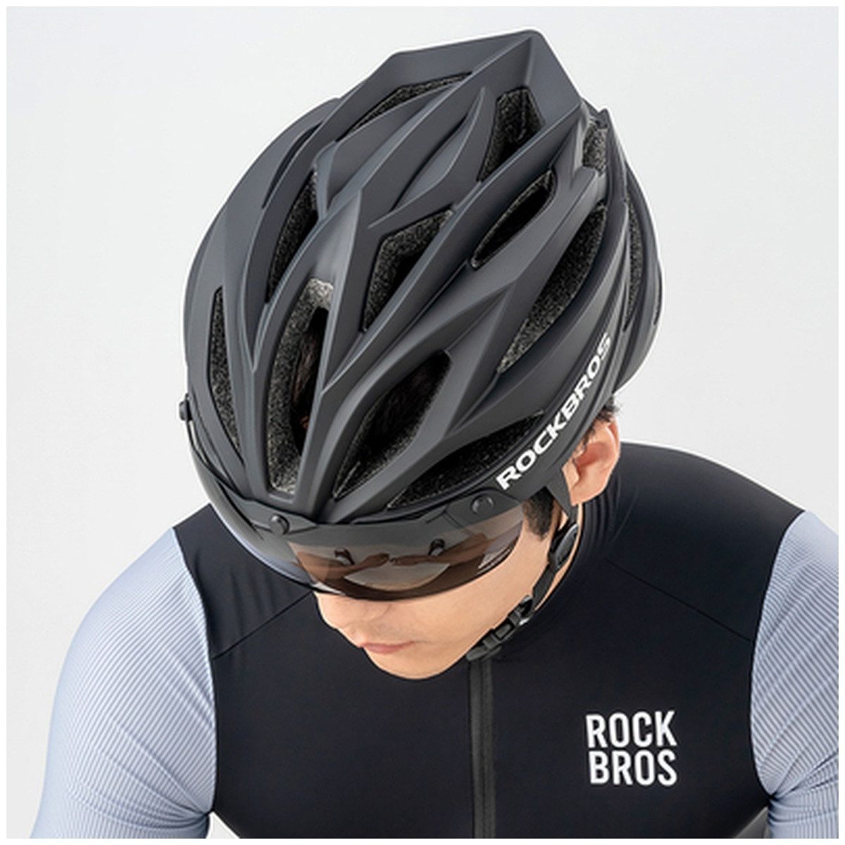ROCKBROS Fahrradhelm Rockbros Fahrradhelm mit Visier – Bild 5 von 5