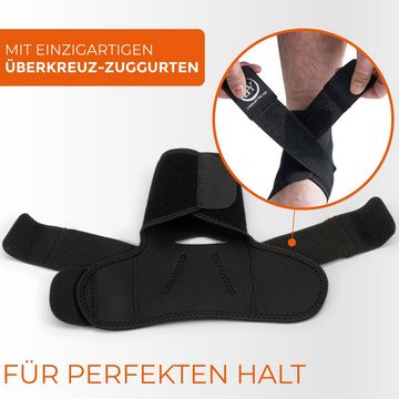 Luminary for you Fußbandage Sprunggelenkbandage bei ernsthaften Verletzungen! (Knöchel Stütze, Training, 2-tlg., mit Motivationskarte), Innovatives Design