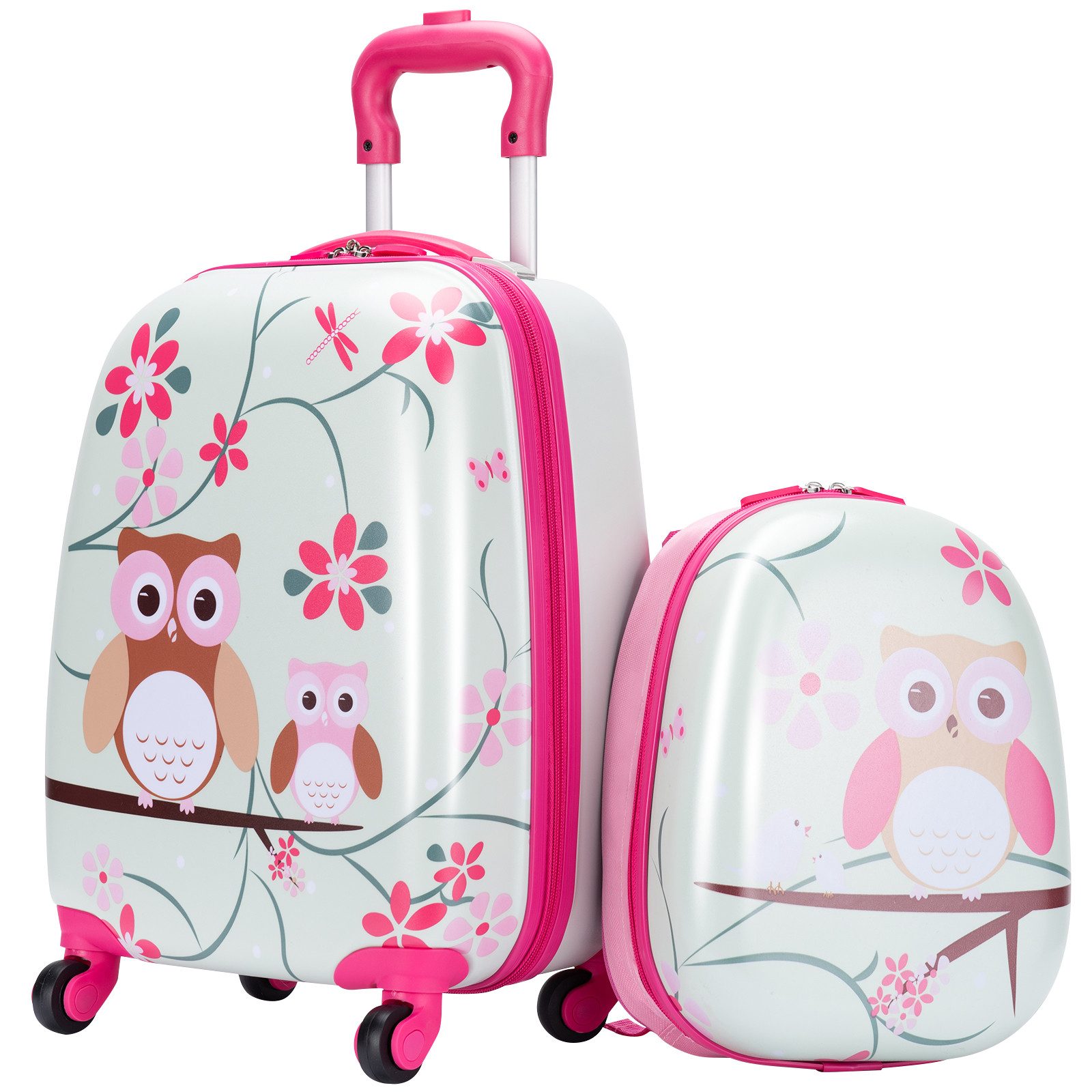 COSTWAY Kinderkoffer 2tlg Kinderkoffer, mit Rucksack