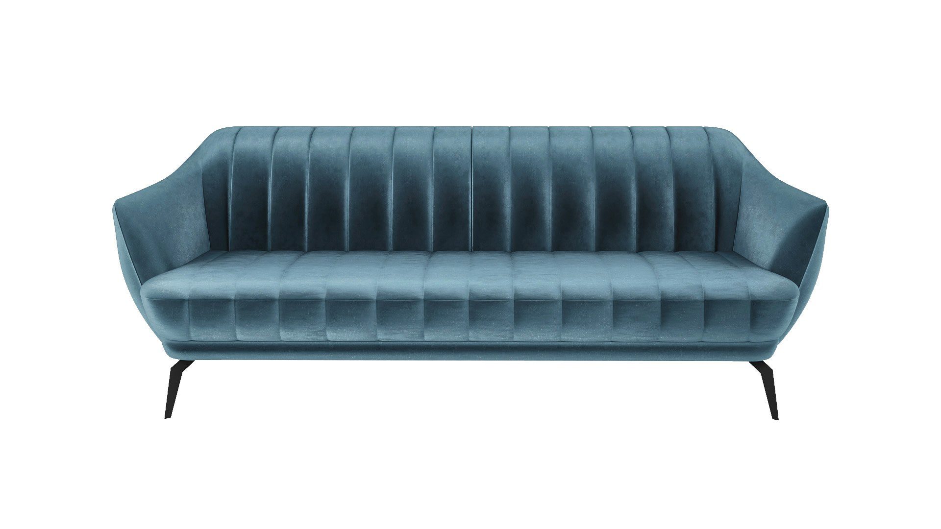 Sofa 3 - Blau - Ausklappbares 3-Sitzer Sofa - Sofa Elegantes Modernes Siblo 3-Sitzer Fore Dreisitzer Sofa