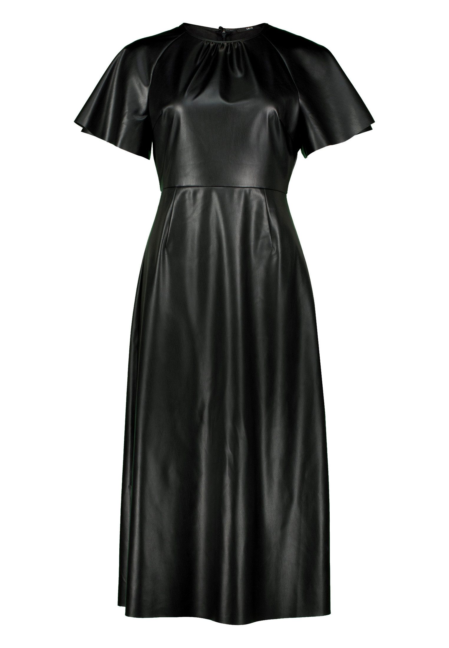 Zero Midikleid Damen in Lederoptik drapiert /gerafft
