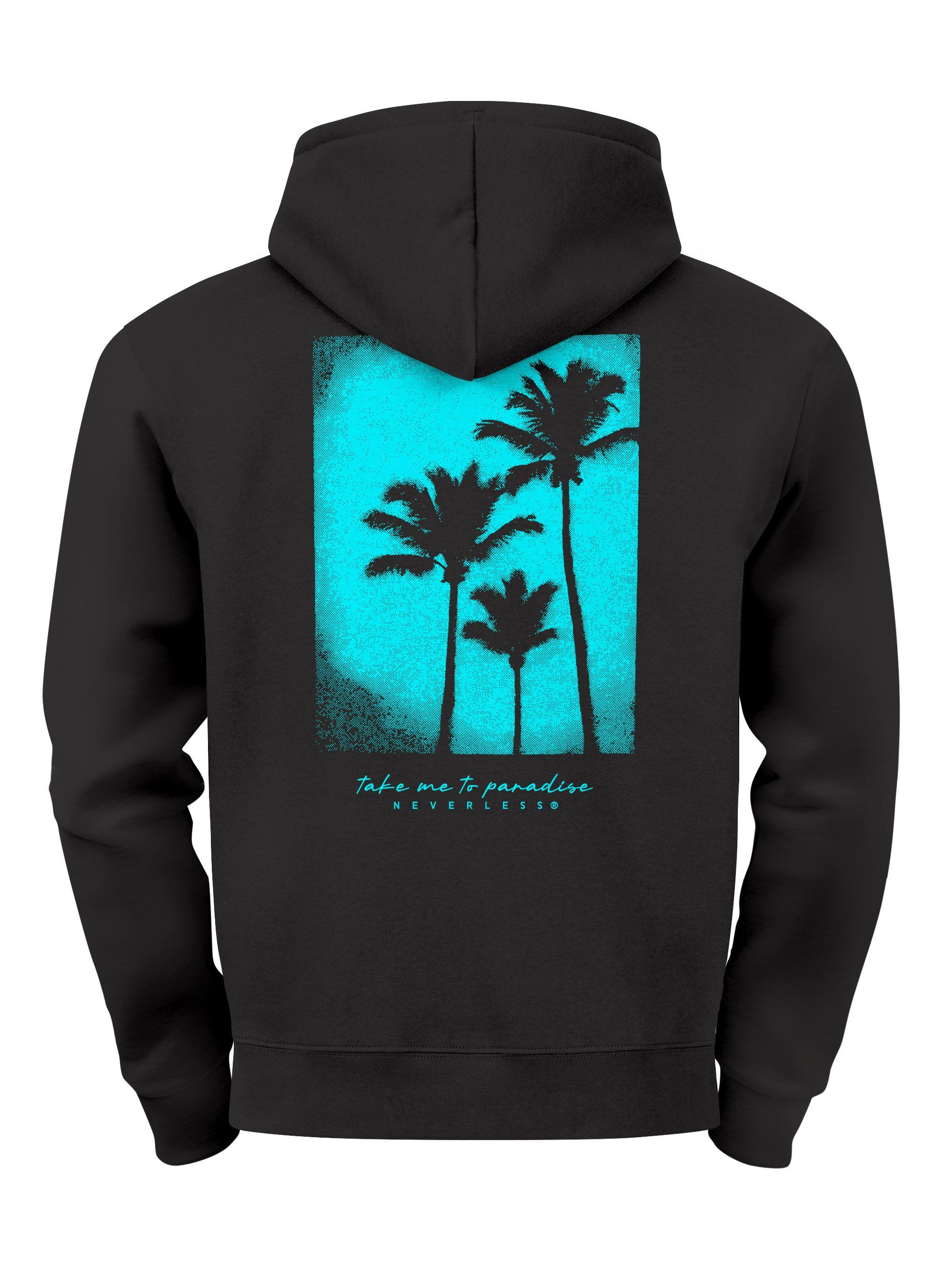 Neverless Hoodie Herren Hoodie Palmenmotiv, Neverless Take Me to Paradise D günstig online kaufen