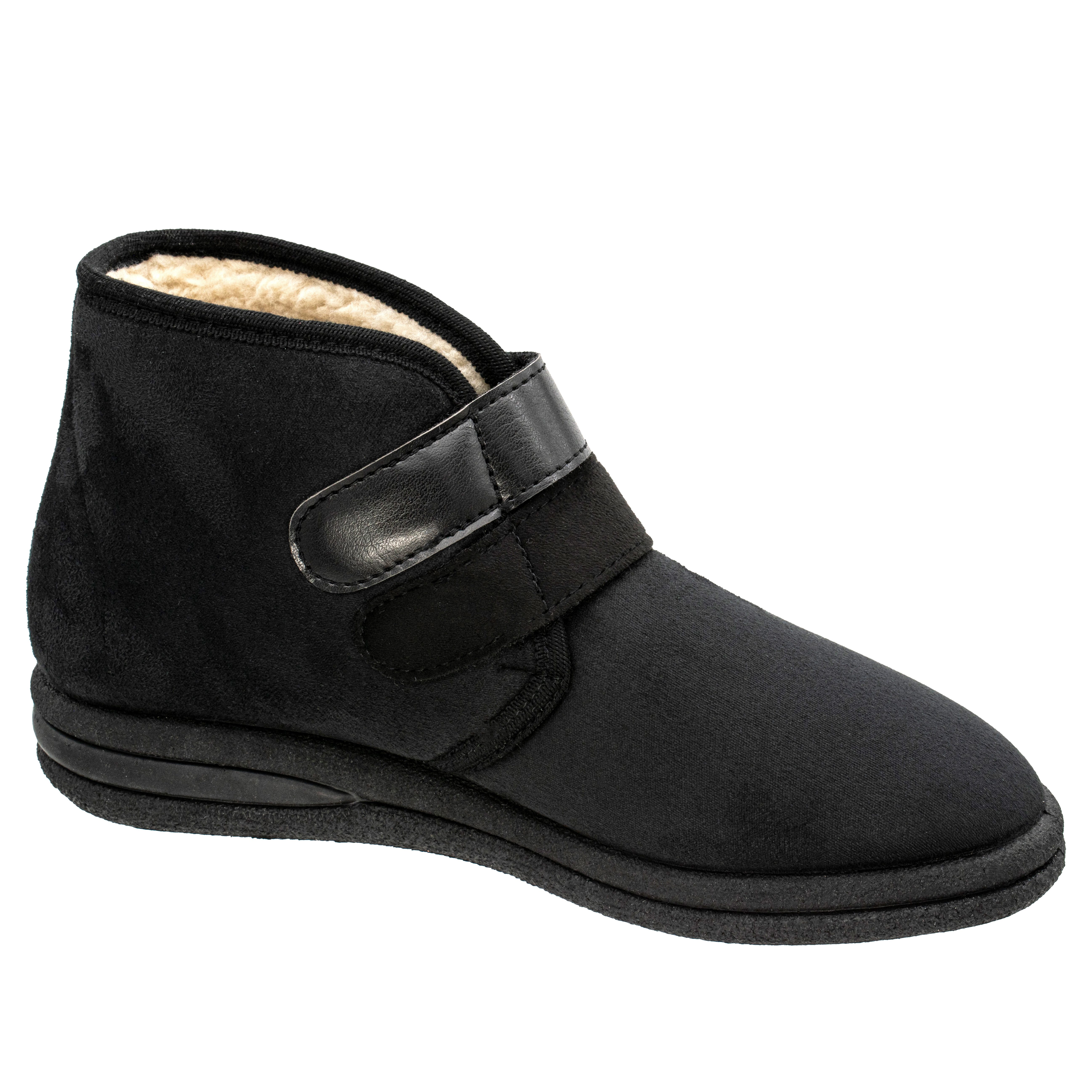 Fischer-Markenschuh Ilse Klettschuh aus Velours, mit Warmfutter, Weite H, zwei Klettverschlüsse