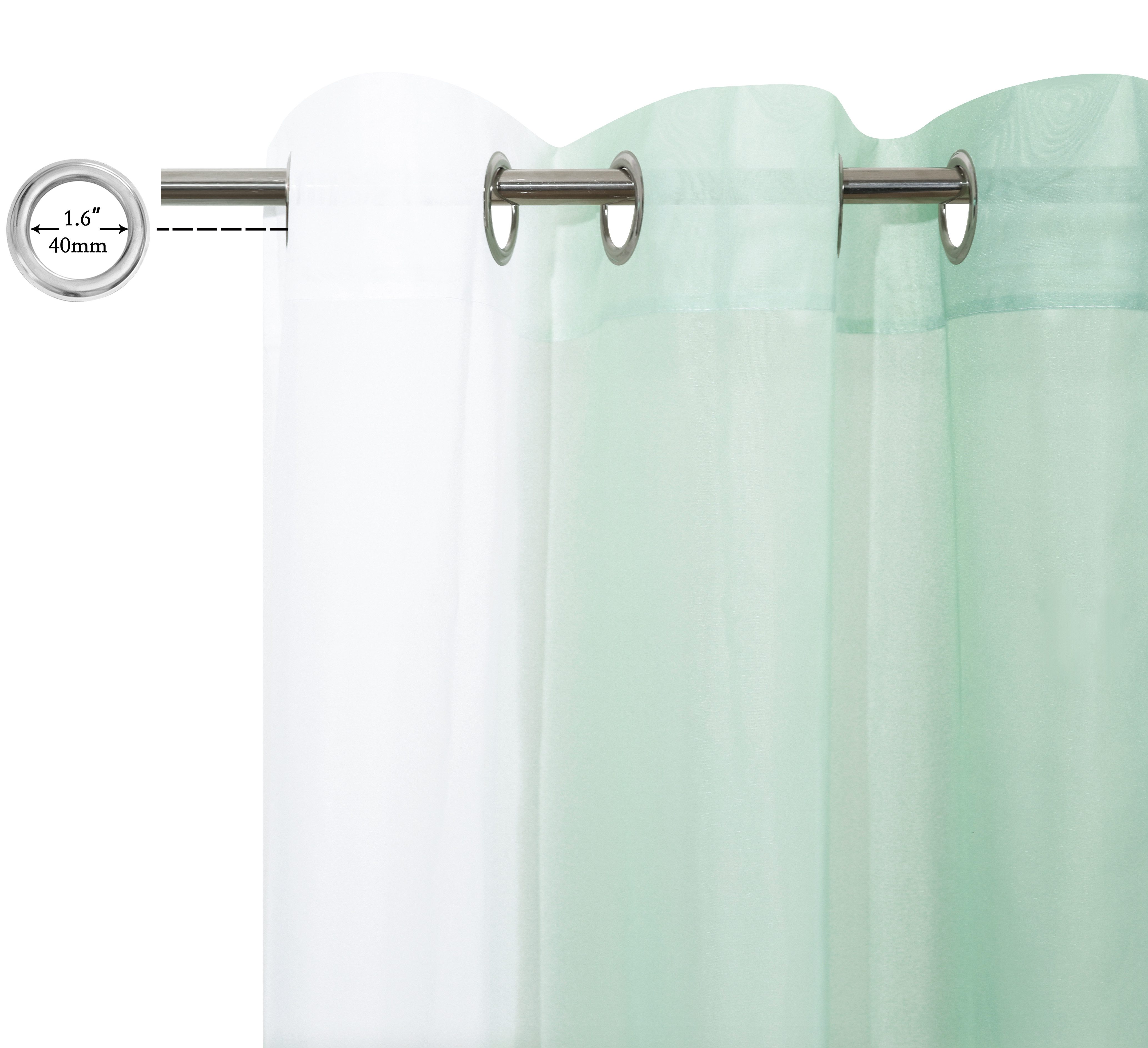 OTTO home Gardine Nivva (2 St), Ösen, transparent, Transparent, Ösen- Aufhängung, Pflegeleicht, 2er Set