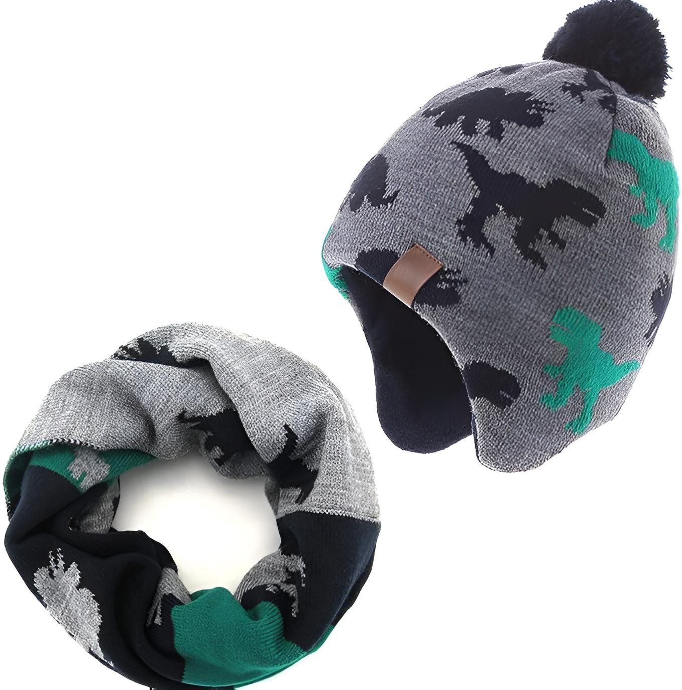 Diyarts Beanie (Vielseitiges Baby-Set, Kindermütze, 2-St., Kuschelige Eleganz für Kleine, Kinder) Leicht & Atmungsaktiv, Doppellagiges Acryl-Design, Wintermütze