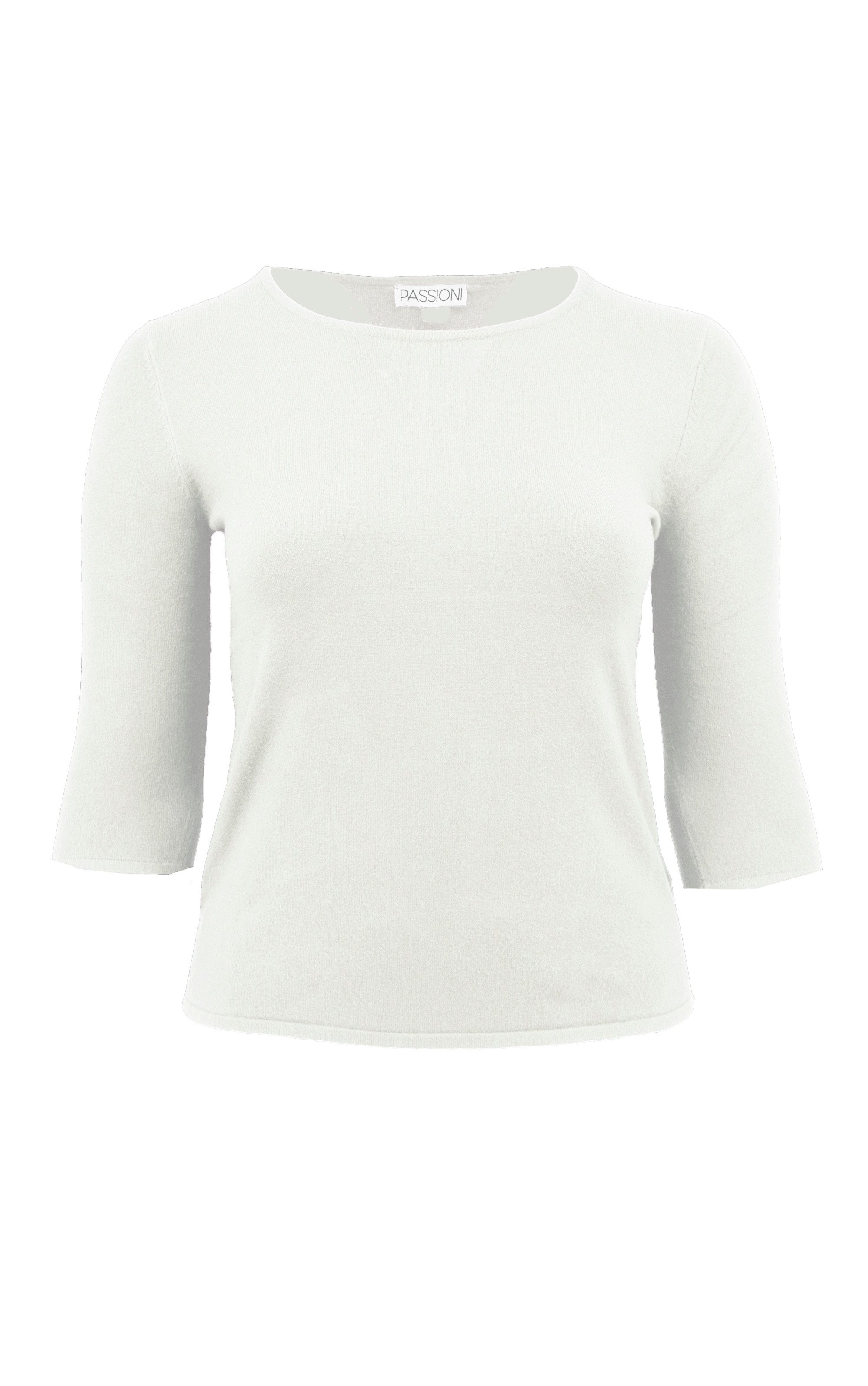Strickpullover Basic-Pullover mit 3/4-Ärmeln