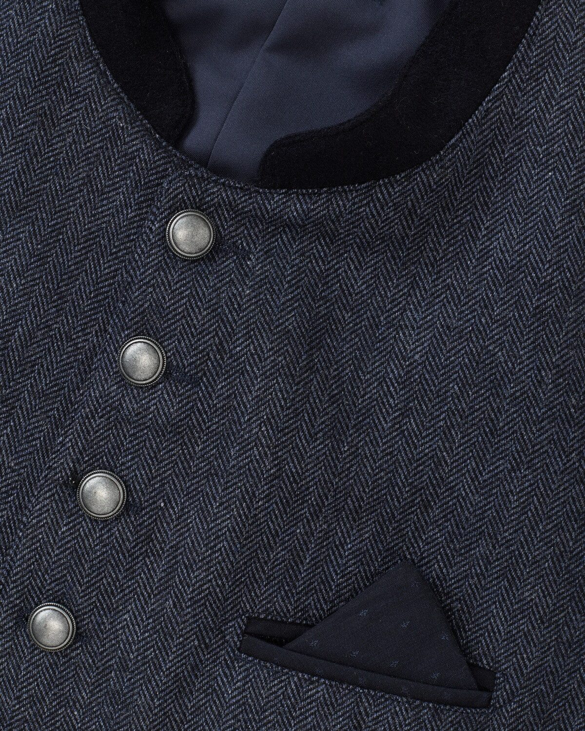 KRÜGER BUAM Trachtenweste Fischgratweste