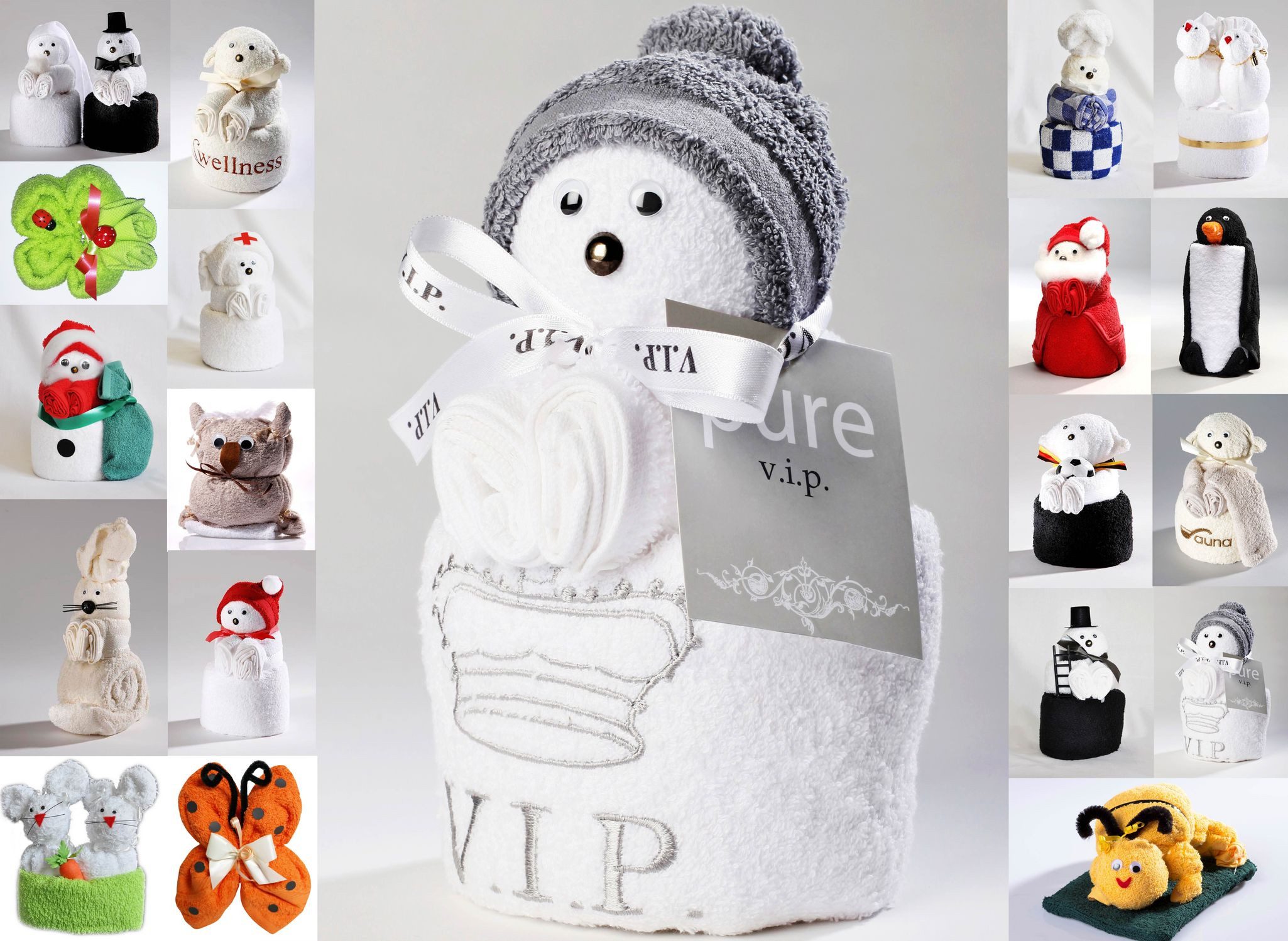 JACK Handtuch Set Frottier Geschenk Set viele Modelle Handarbeit Origami Gästetuch, (1-St), Handtuch, Waschhandschuh, gefaltete Tiere, tolle Geschenkidee
