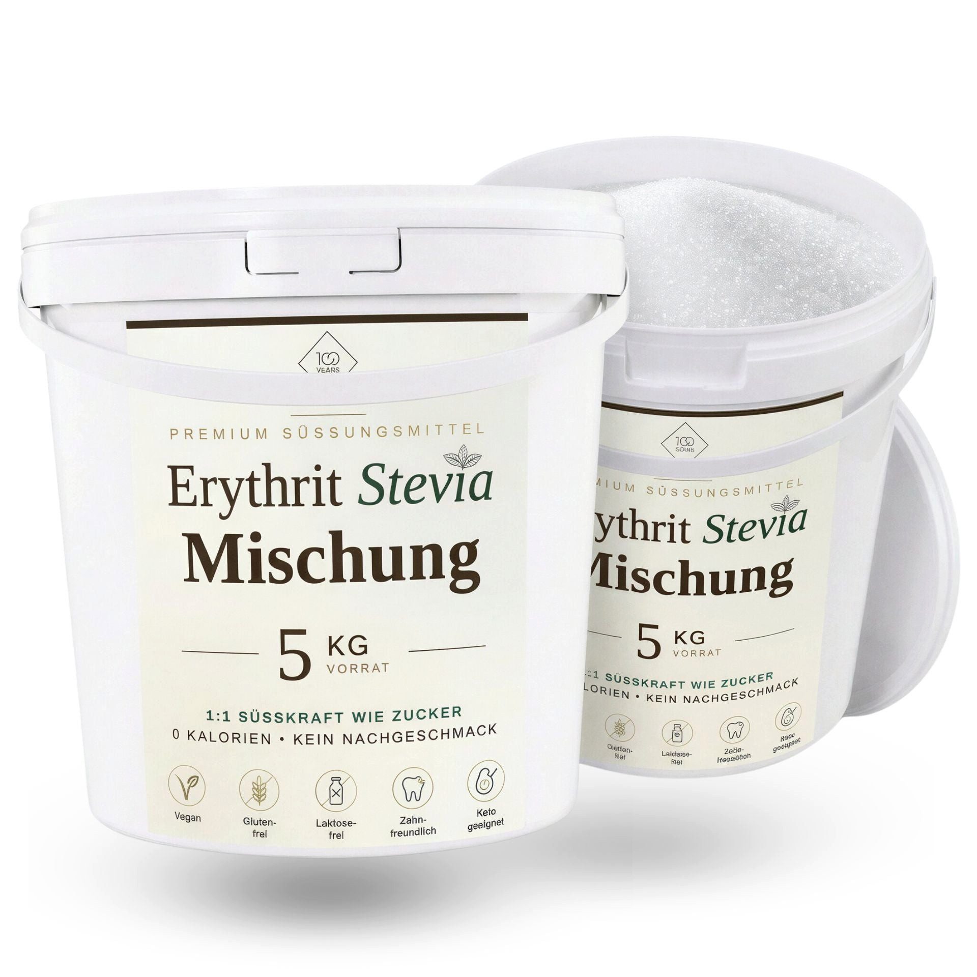 100years Süßungsmittel 100years - Erythrit mit Stevia