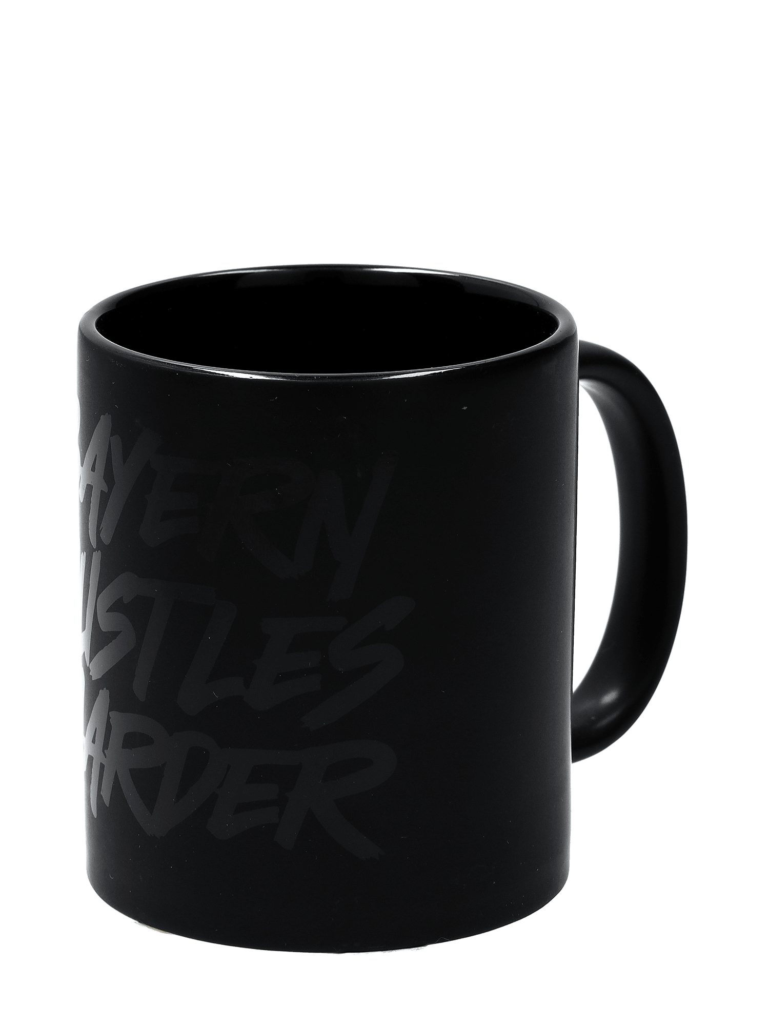 Tasse FC Bayern München Basketball I Tasse Hustles Harder I Schwarz I 0,3 l