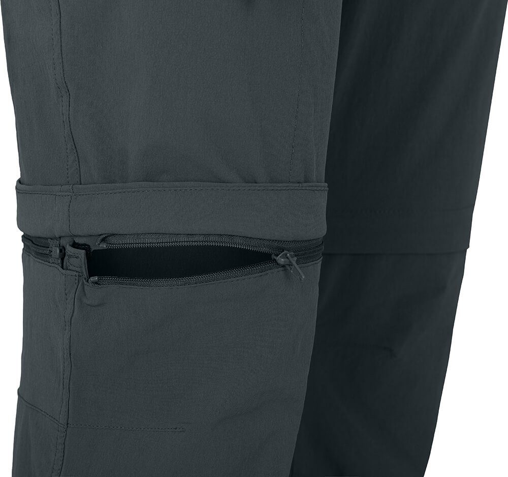 grau Zipp-Off pflegeleicht, Wanderhose, OSSA Doppel Herren Zip-off-Hose vielseitig, Normalgrößen, Bergson dunkel