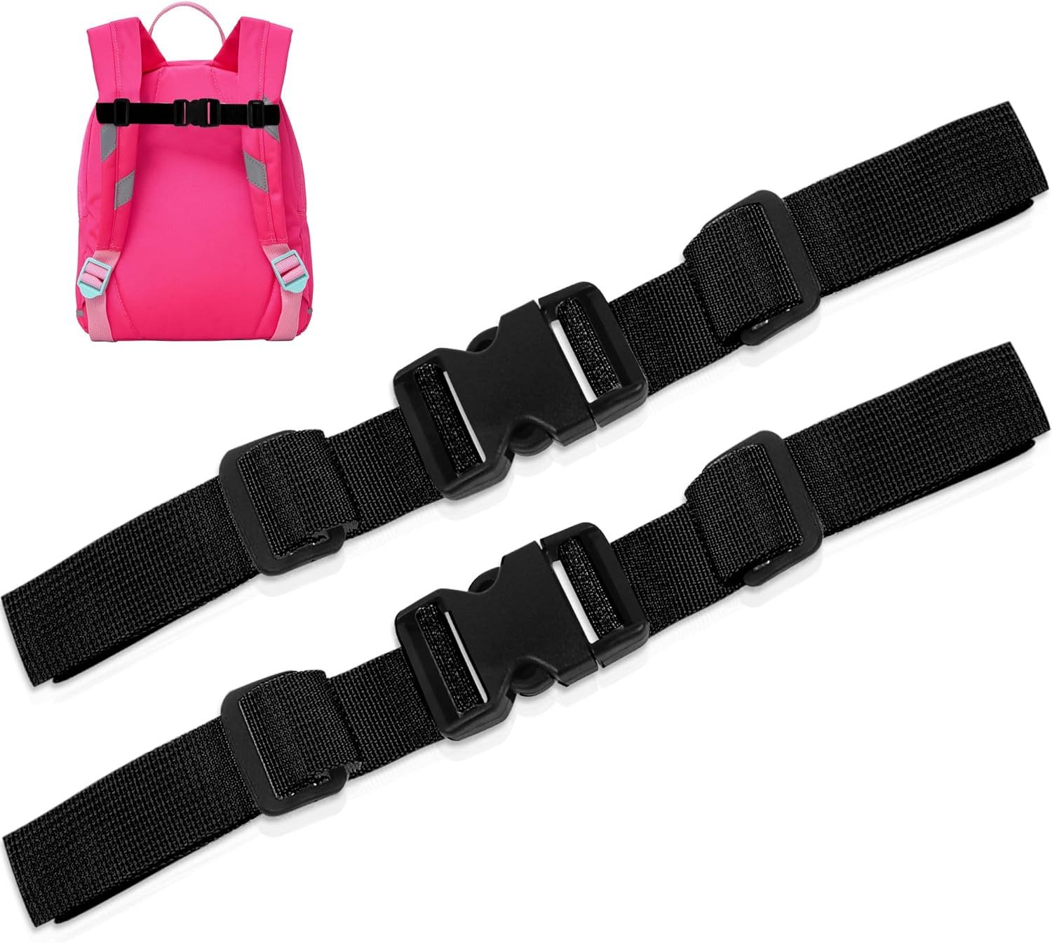 Coonoor Schulterriemen Rucksackriemen Nylon, Rutschfester Gurtband Für Schultasche (2-St) Verstellbarer Brustgurt Rucksack