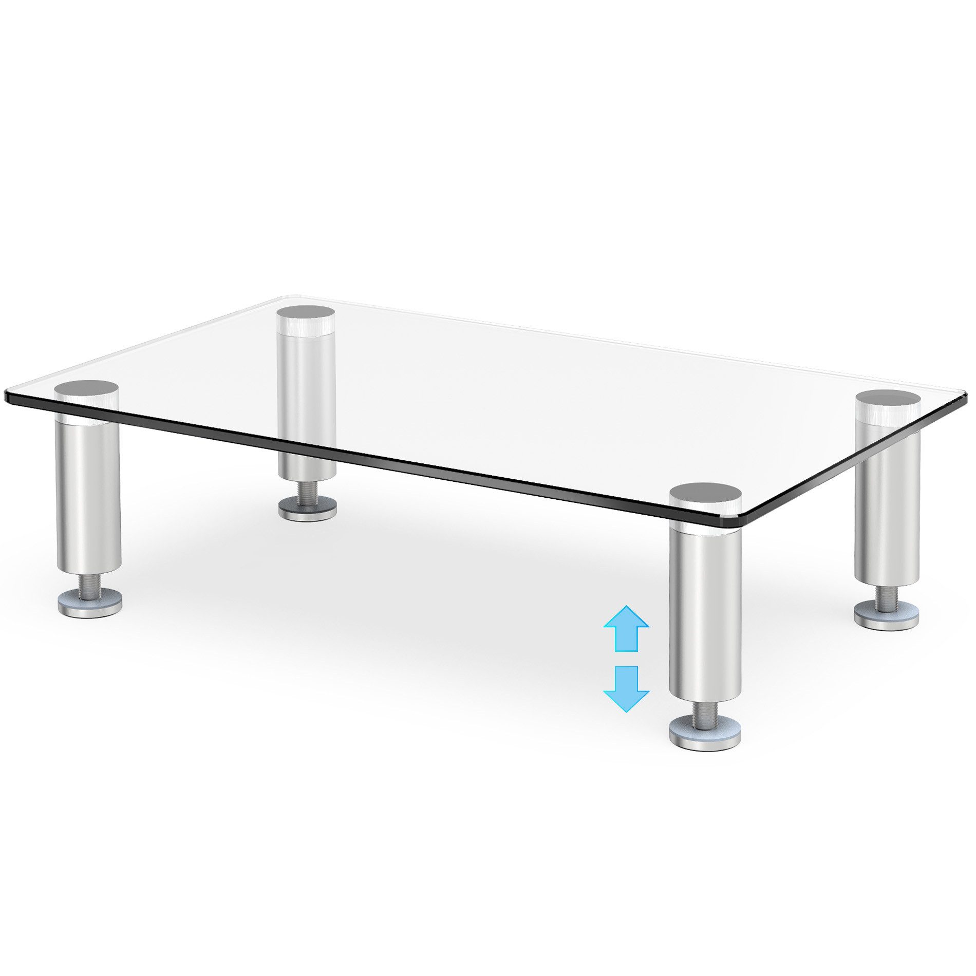FITUEYES Monitorständer Glas Monitorständer, (Höhenverstellbarer)