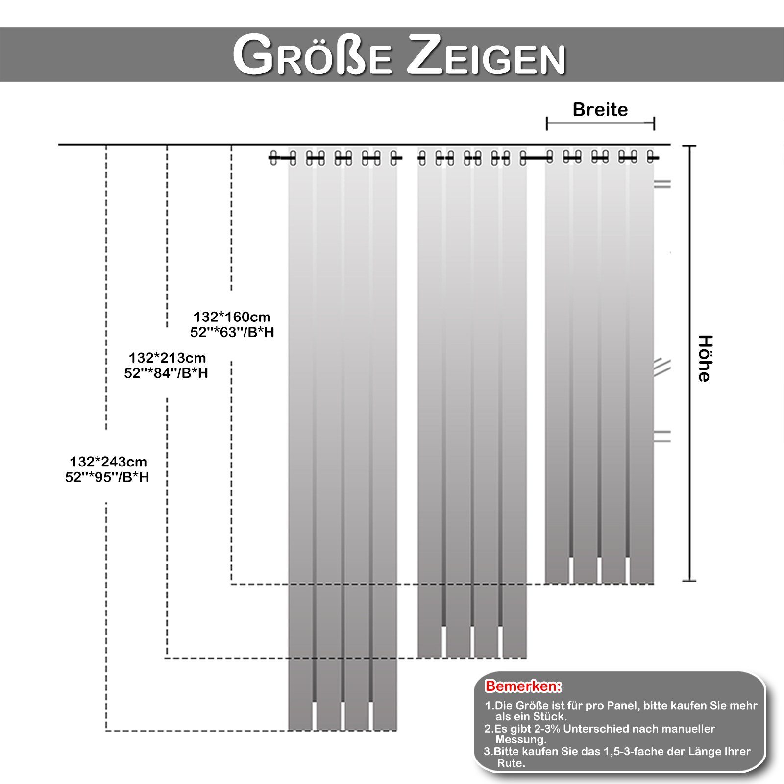 Rosnek Vorhang Doppellagig, Tüll, ausgehöhlte Sterne, Öse, für Kinderzimmer (2 St), H×B: 160×132;213×132;243×132, Schleife