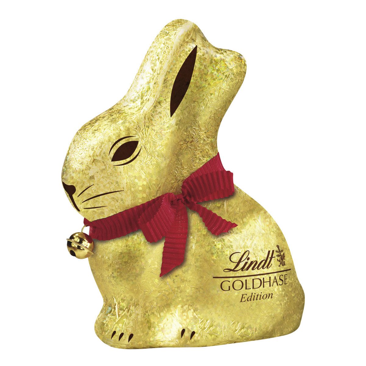 LINDT Schokolade, Lindt Goldhase Glamour Edition Vollmilch-Schokolade Packung 100g