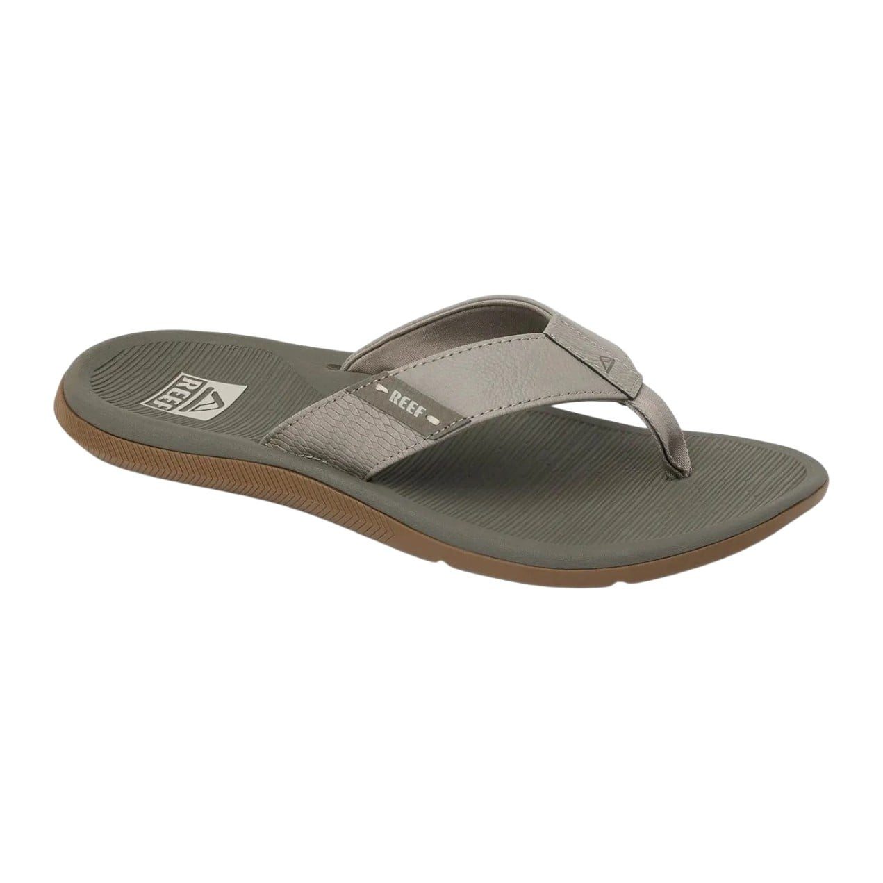 Reef Zehensandalen Santa Ana grau/braun Herren Badeschuh