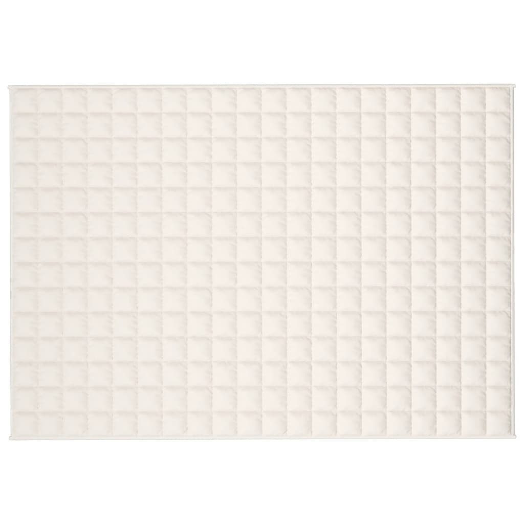 vidaXL Bettüberwurf Gewichtsdecke Hellcreme 140x200 cm 6 kg Stoff