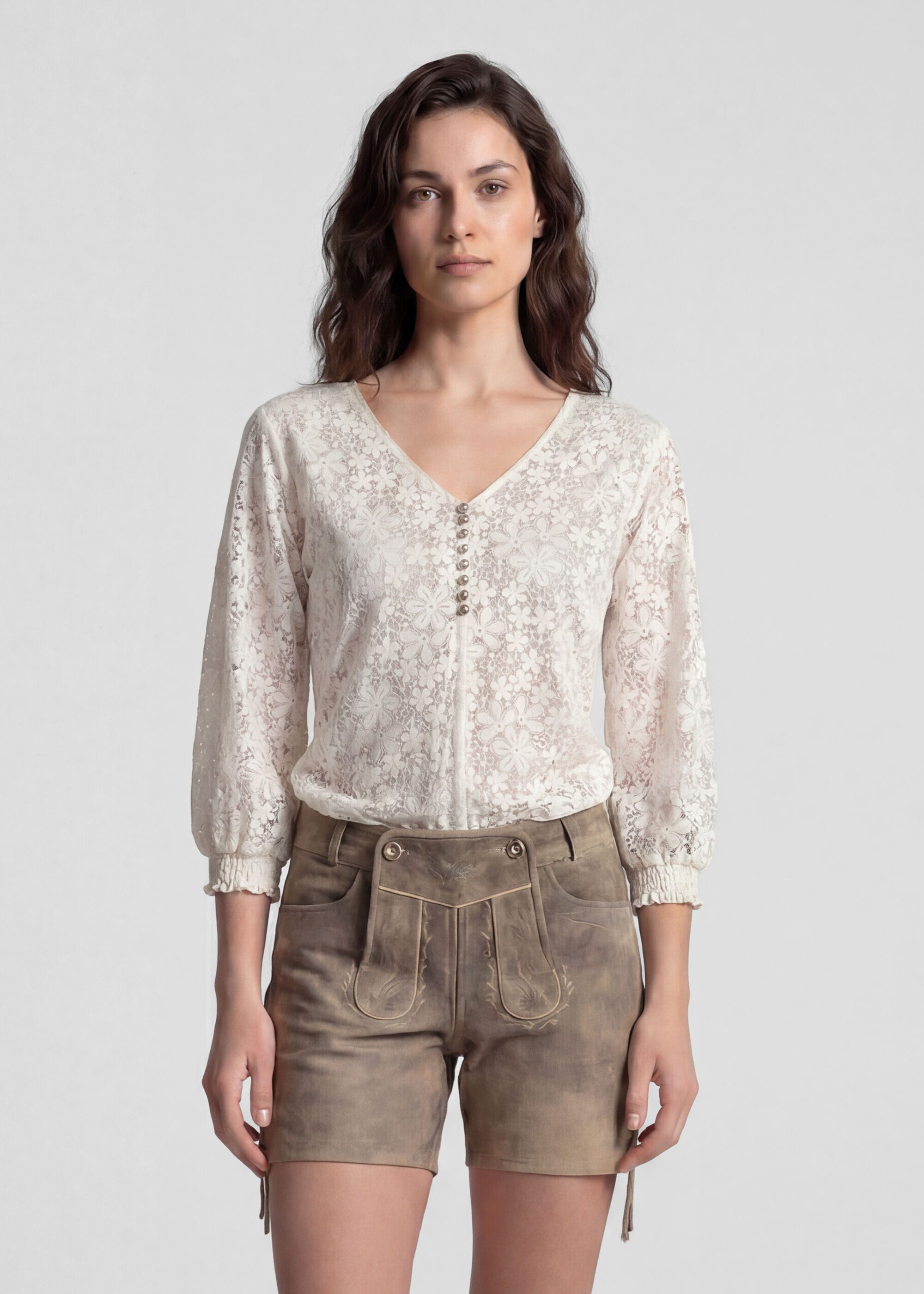 Spieth & Wensky Trachtenbluse Kolumba mit elegantem Spitzendesign