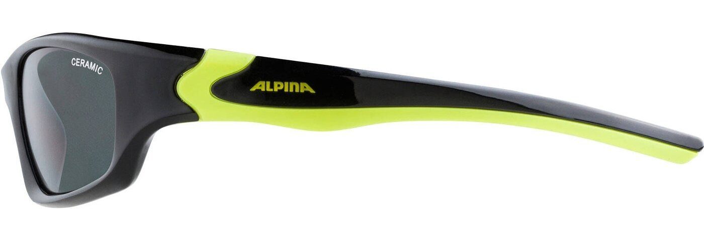 Sonnenbrille BLACK-NEON Sports YELLOW Alpina GLOSS FLEXXY TEEN