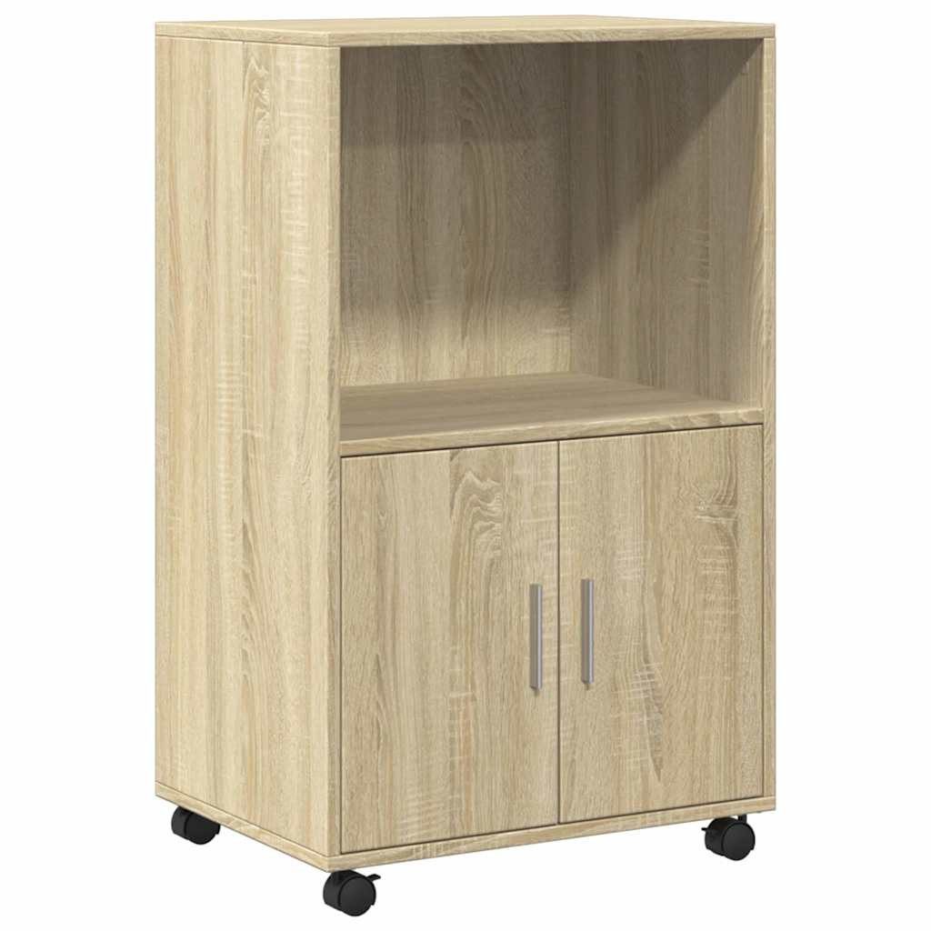 vidaXL Sideboard Rollschrank Sonoma-Eiche 55x40x91 cm günstig online kaufen