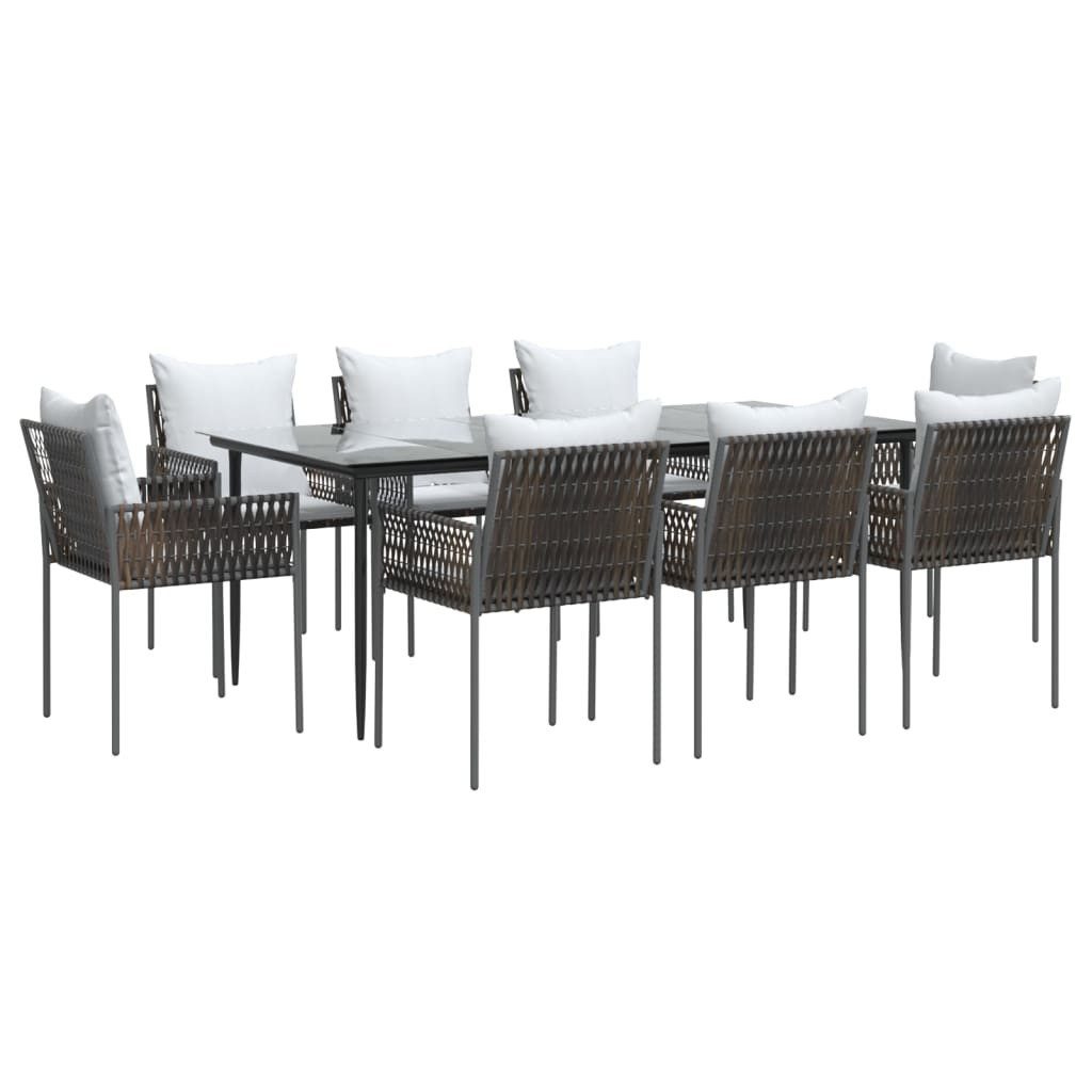 vidaXL Garten-Essgruppe 9-tlg. Garten-Essgruppe mit Kissen günstig online kaufen