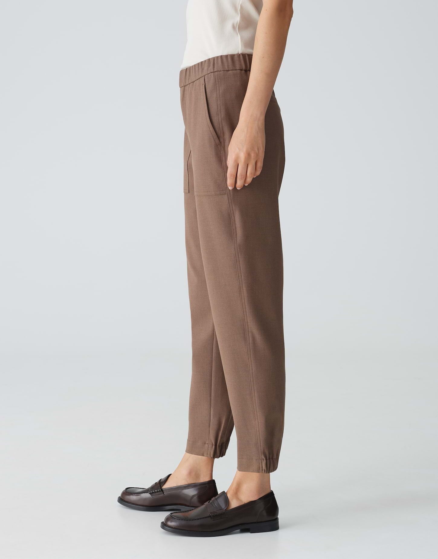 OPUS Stoffhose Jogpants MYHA Relaxed aus weichem Flanell Stoff