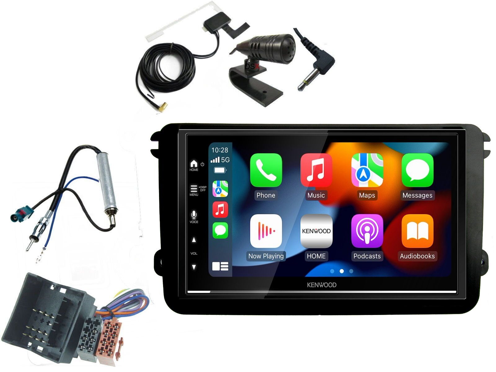 DSX Kenwood Moniceiver DAB BT Apple Car Play Android Auto für VW Polo 6R Autoradio (DAB)