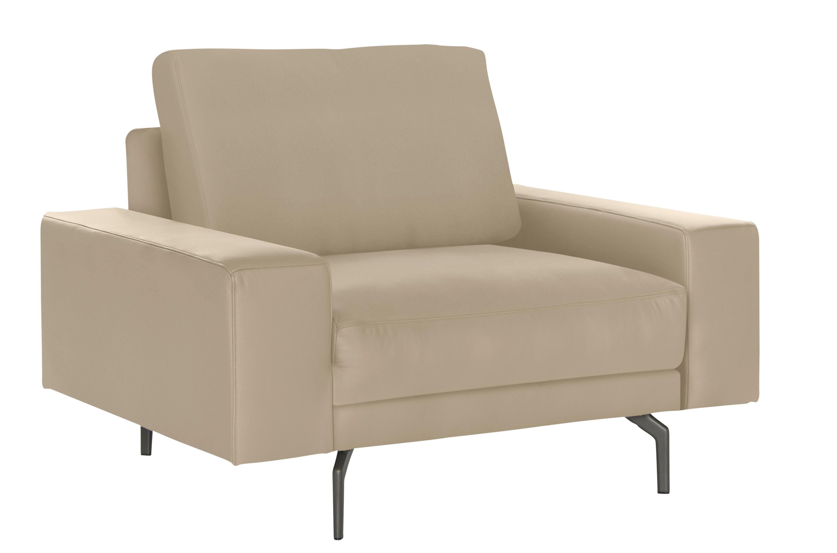 Creation BY ROLF BENZ Sessel CR.450, Designsessel, Loungesessel, Armlehne breit niedrig, Alugussfüße in umbragrau, Breite 120 cm