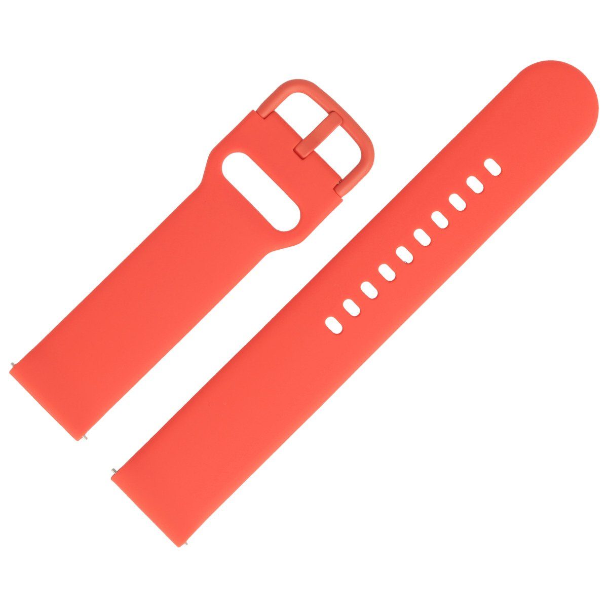 MARBURGER Uhrenarmband 20mm Silikon Fitness Smartwatch XL Extra Lang Rot