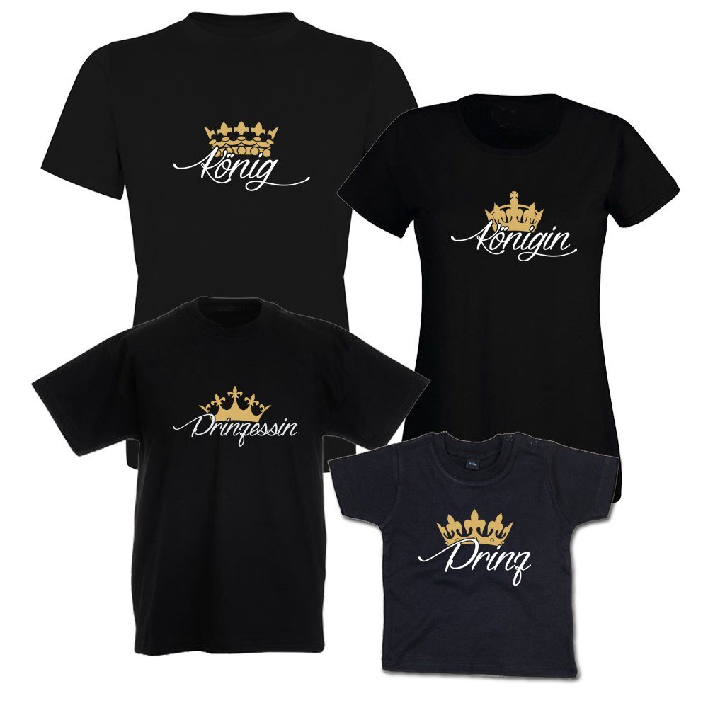 G-graphics T-Shirt Königsfamilie - König, Königin, Prinz & Prinzessin für Paare & Familien, Paar- & Vater, Mutter & Kind-Set zum selbst zusammenstellen, mit trendigem Frontprint, Aufdruck auf der Vorderseite, Spruch/Sprüche/Print/Motiv, für jung & alt