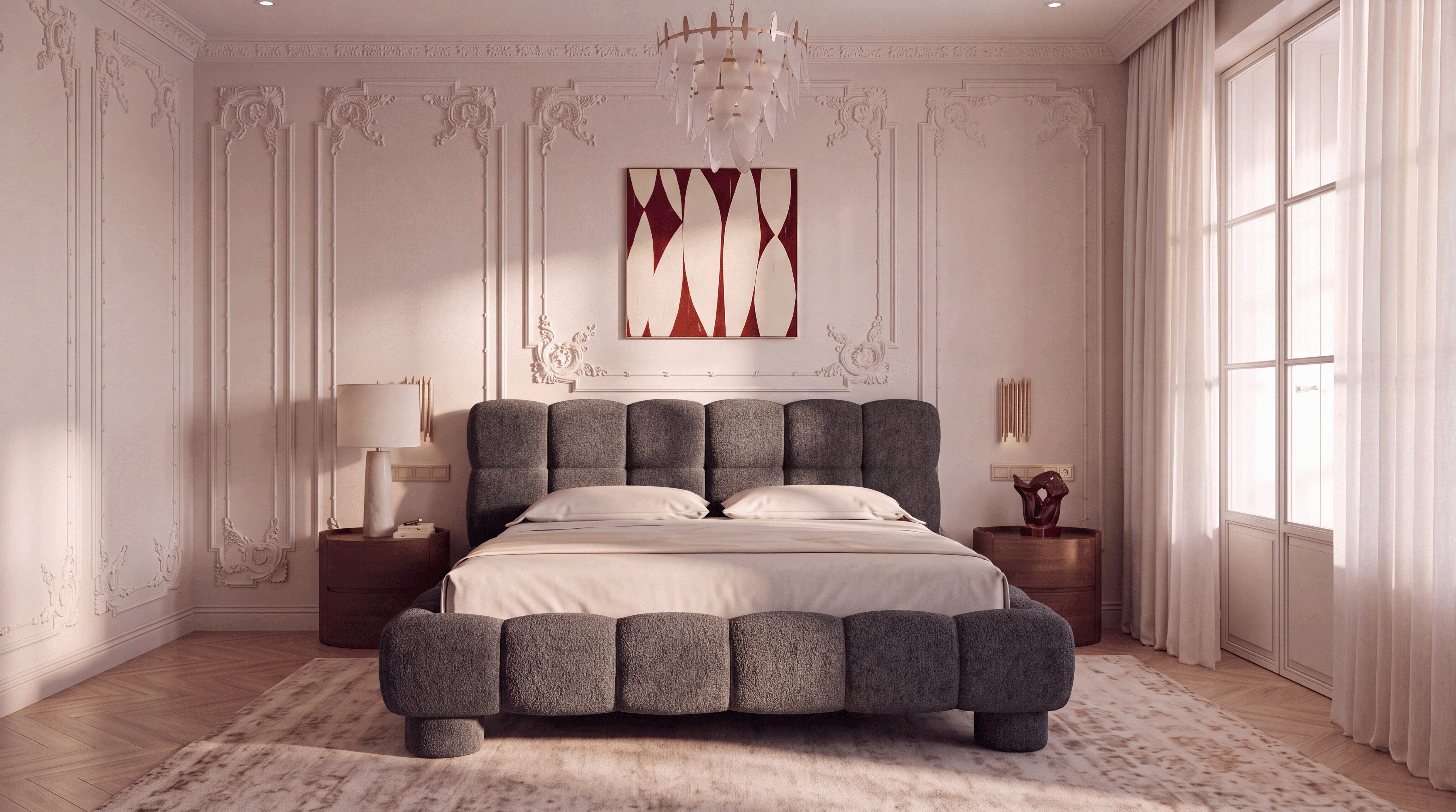 thematys Polsterbett mit Bettkasten, CLOUD 140x200 160x200 180x200 200x200cm (Kopfteil im Oversize-Look und Stauraum – weich, modern und pflegeleicht), Inklusive Lattenrost), hochwertiger Bezug