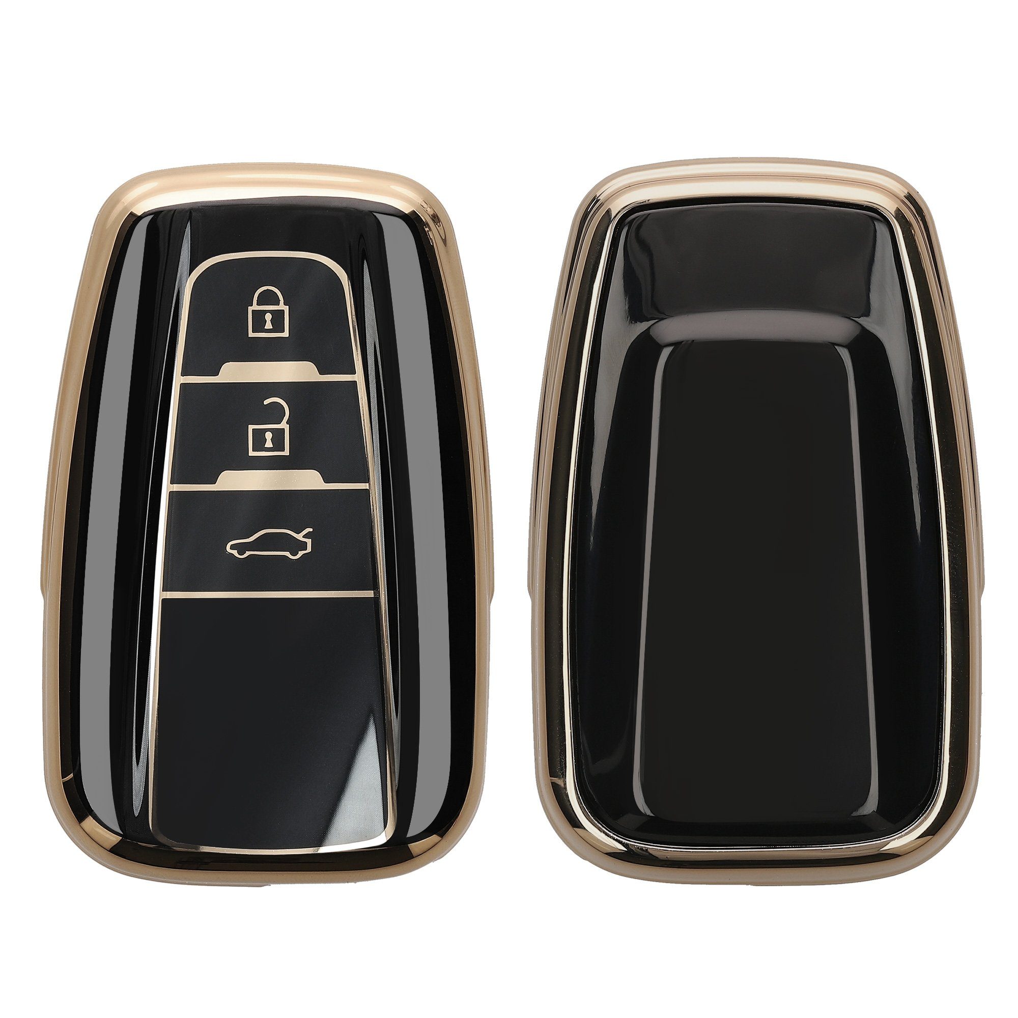 kwmobile Schlüsseltasche Autoschlüssel Hülle für Toyota, Schlüsselhülle Silikon Cover