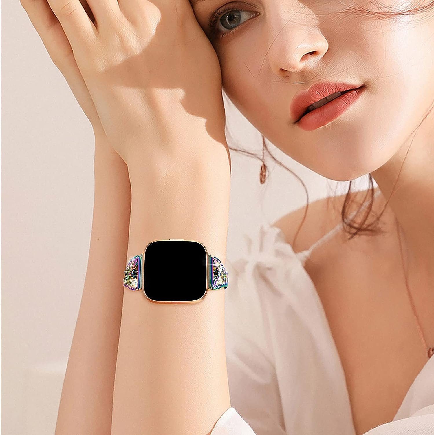 Armband Fitbit 3/Sense mit kompatibel Uhrenarmband 1 Versa FELIXLEO