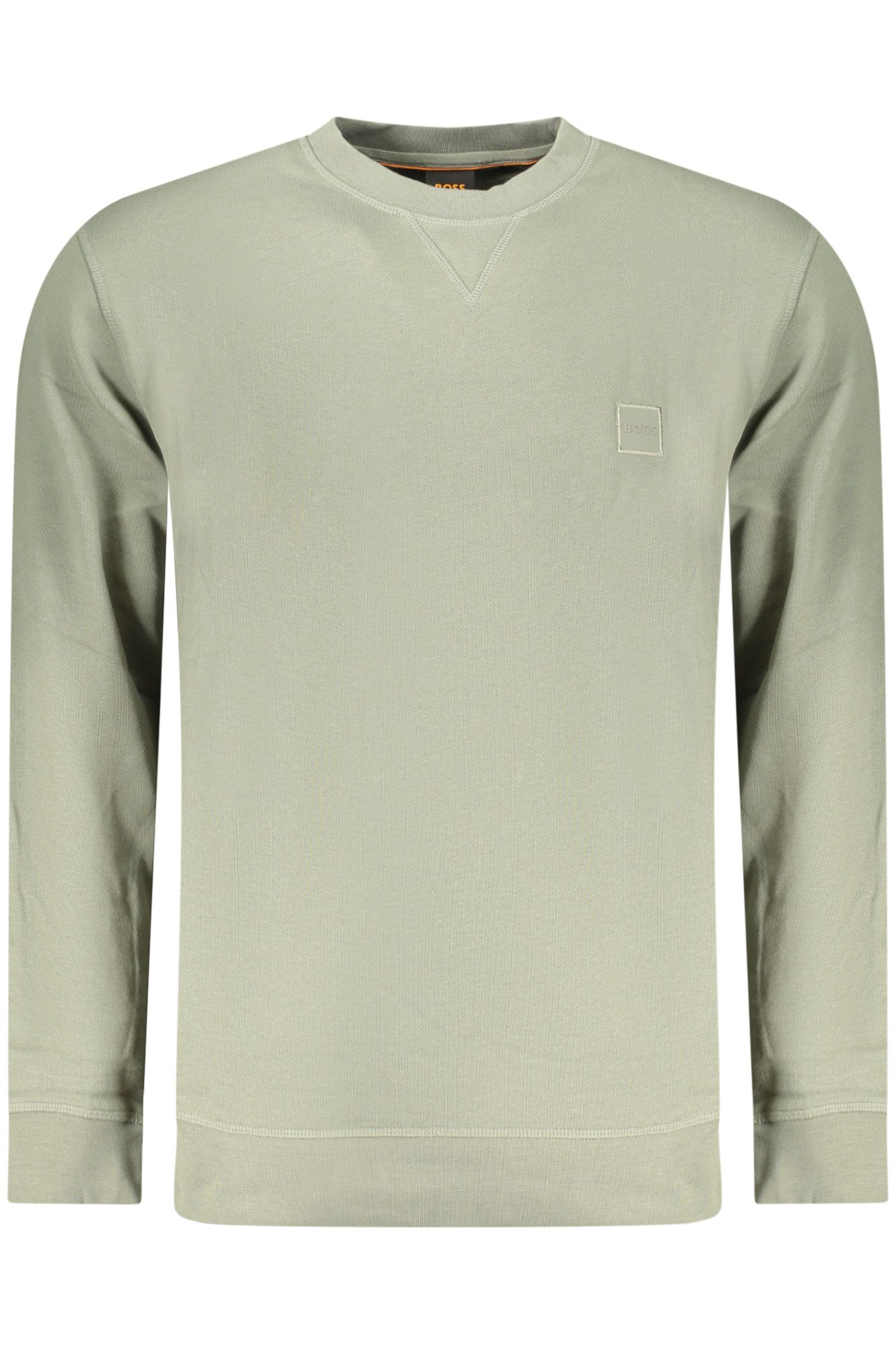 BOSS Sweatshirt Grüner Pullover für Herren - Langarm, Rundhals