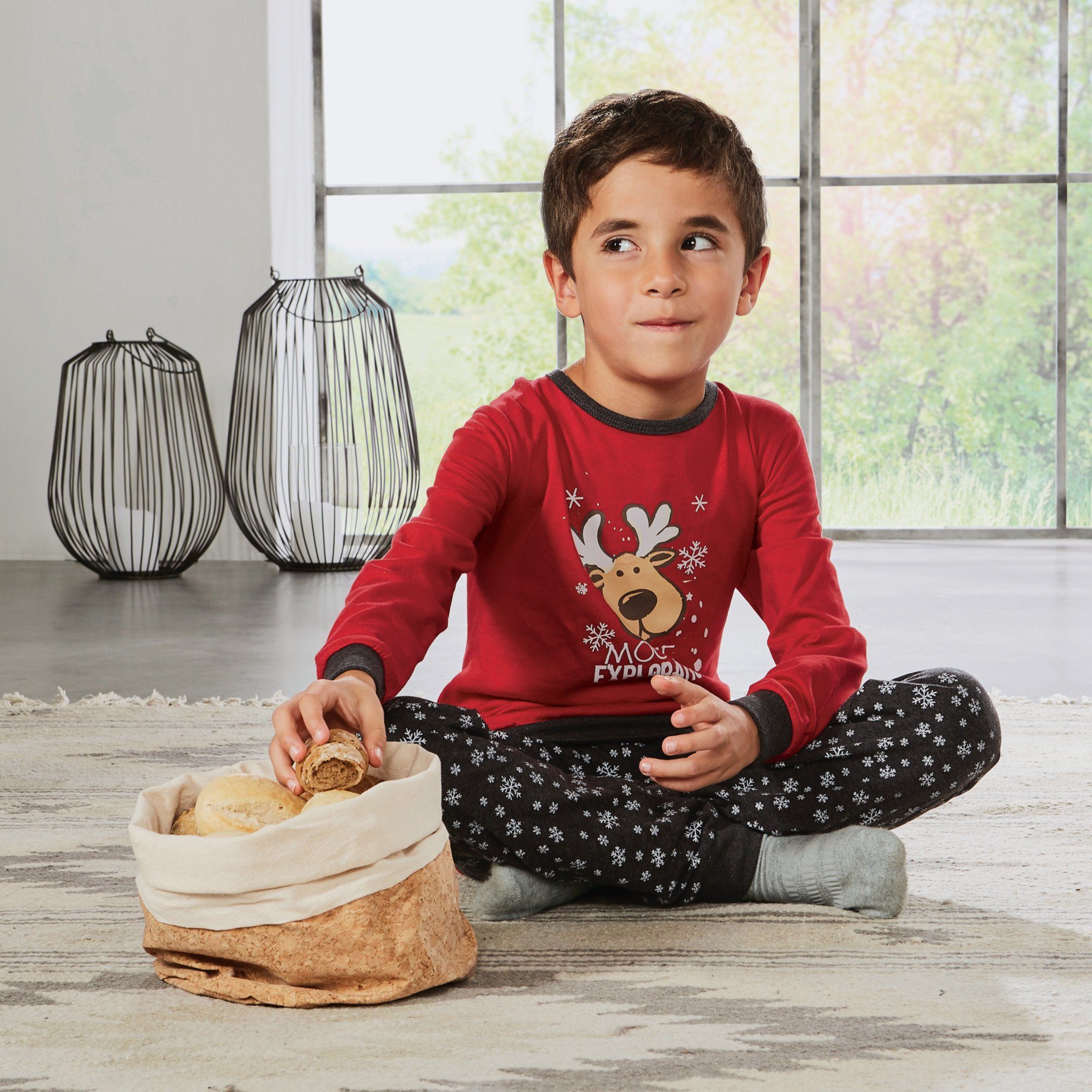 Erwin Müller Pyjama Kinder-Schlafanzug Single-Jersey gemustert