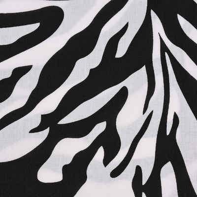 SCHÖNER LEBEN. Stoff Baumwollstoff Zebramuster schwarz weiß 1,6m Breite