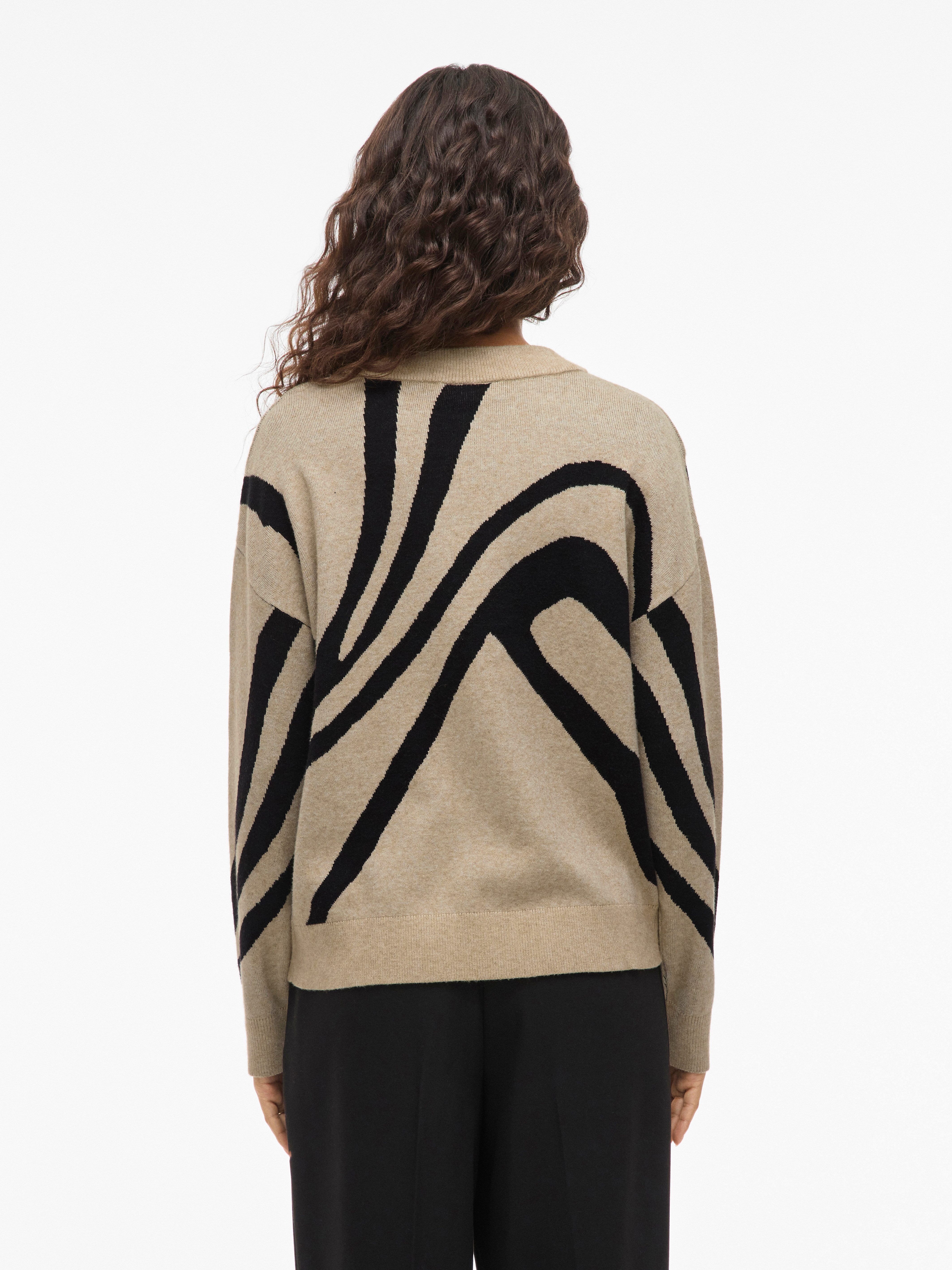 Vila Strickpullover VITIF JACQUARD L/S KNIT TOP - NOOS