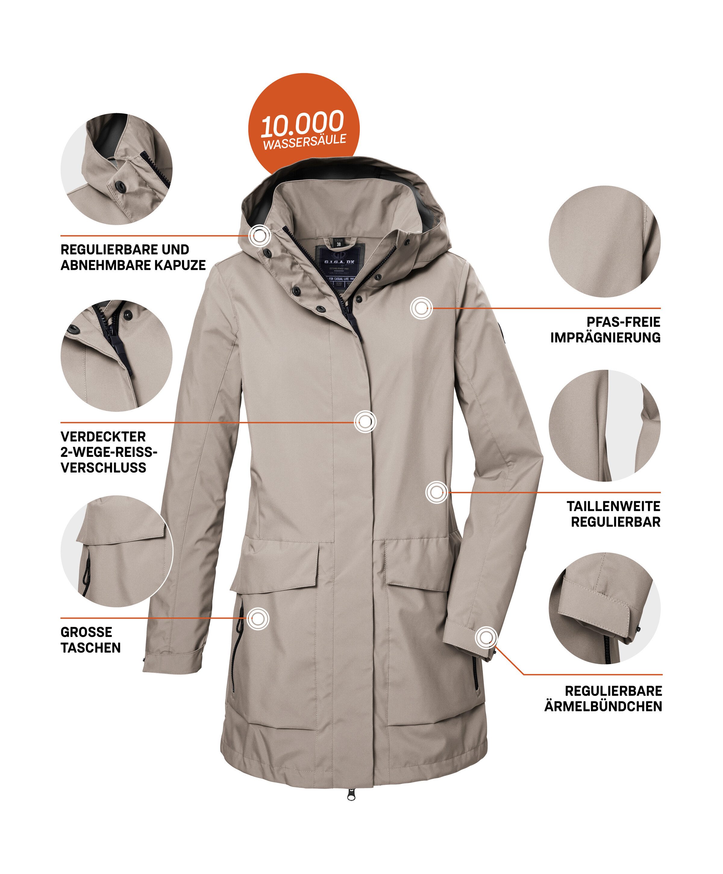 G.I.G.A. DX by killtec Softshellparka GS 95 WMN SFTSHLL PRK Wasser- und windabweisender, atmungsaktiver Softshellparka – Bild 5 von 5