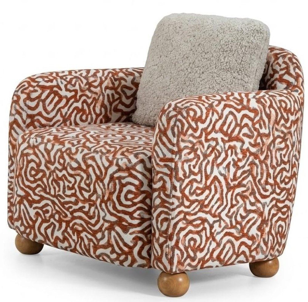 JVmoebel Loungesessel Sessel Weiß minimalistischer Stil Modernes Design Gemütlich Weich (1-St), Made in Europa
